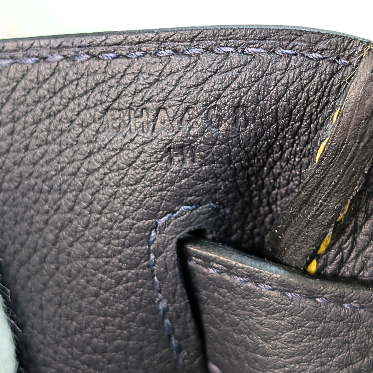 Hermes Hac Birkin 40 Togo SHW Stamp B Bleu Nuit