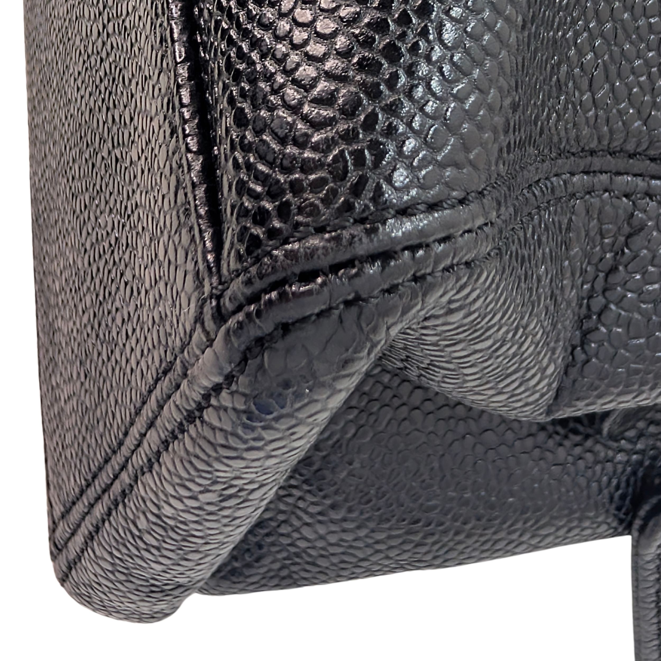 Chanel Vintage Tote Bag Caviar Leather Black