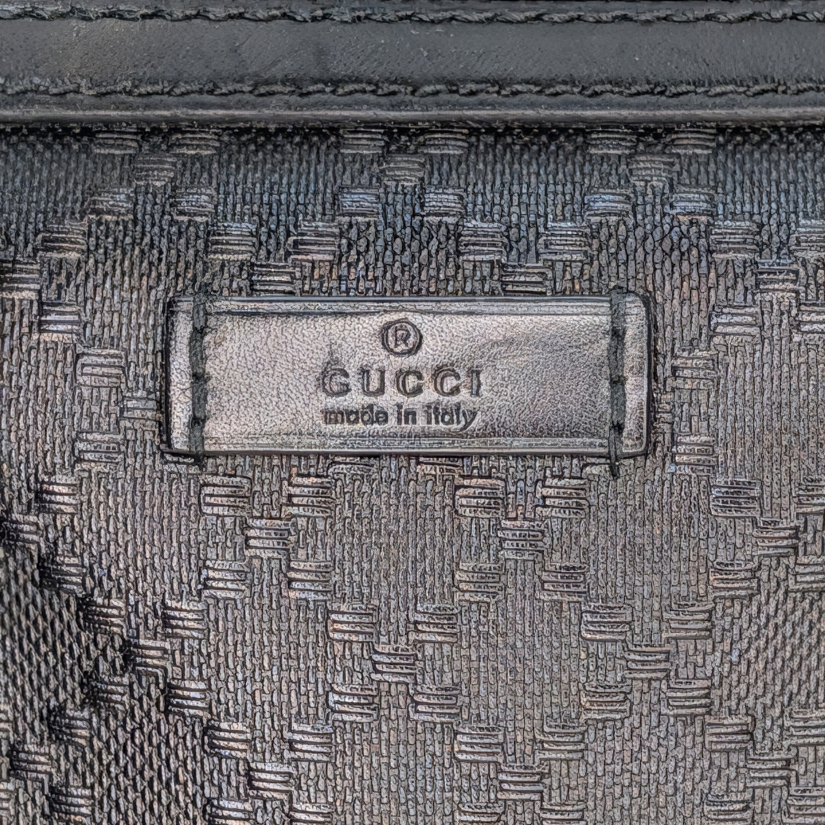 Gucci Diamante Leather Boston Bag Black