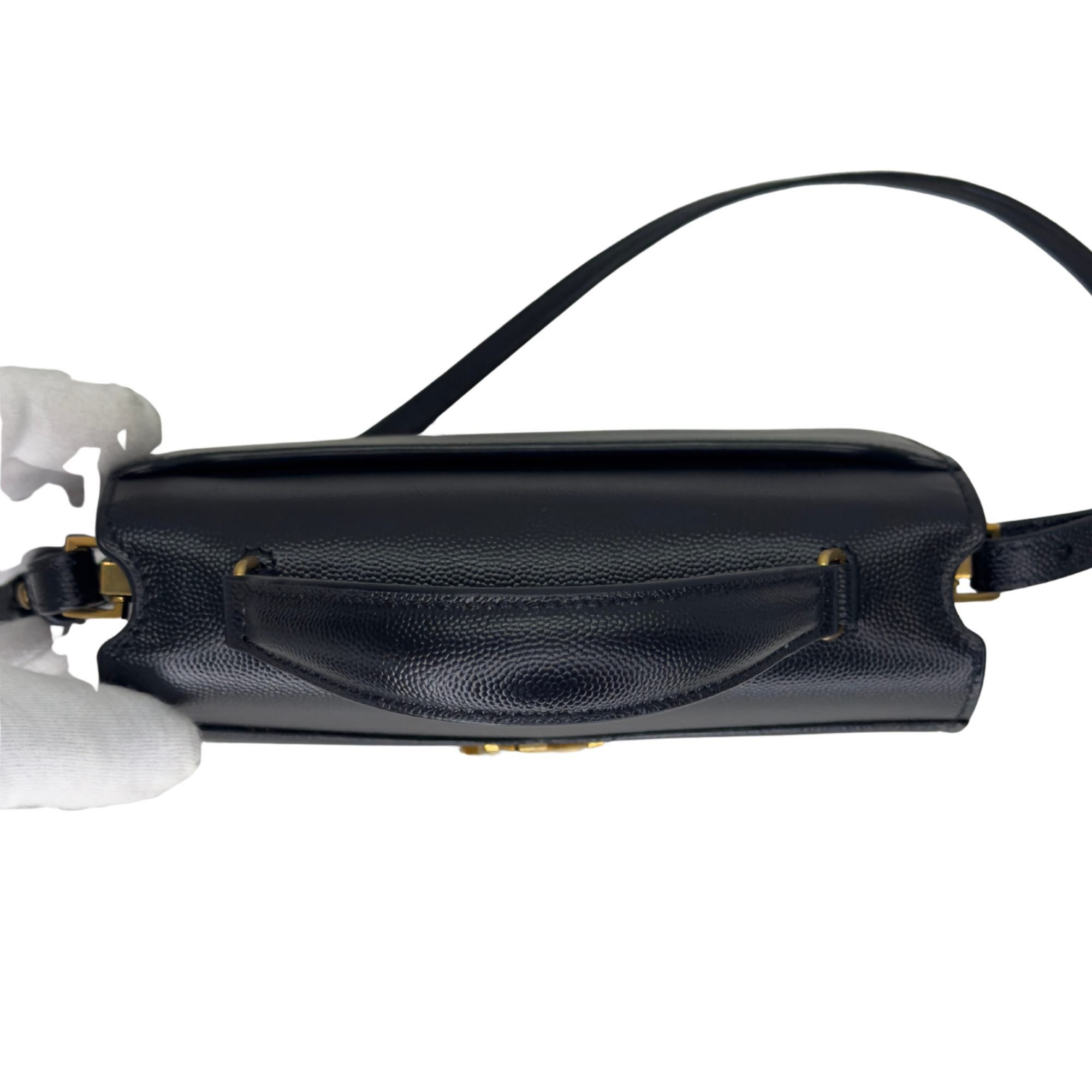 Saint Laurent Cassandra Top Handle Mini Bag Black