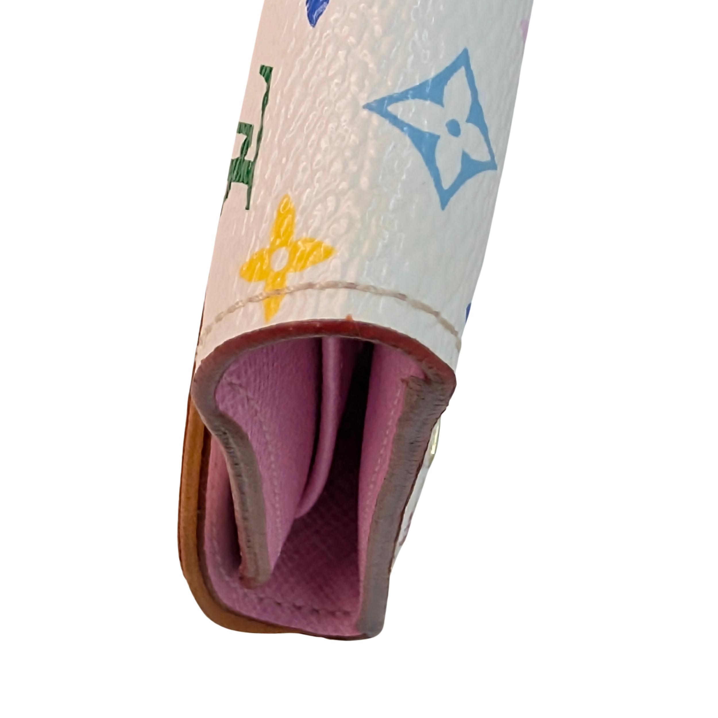 路易威登白色多色Monogram帆布Eugenie钱包