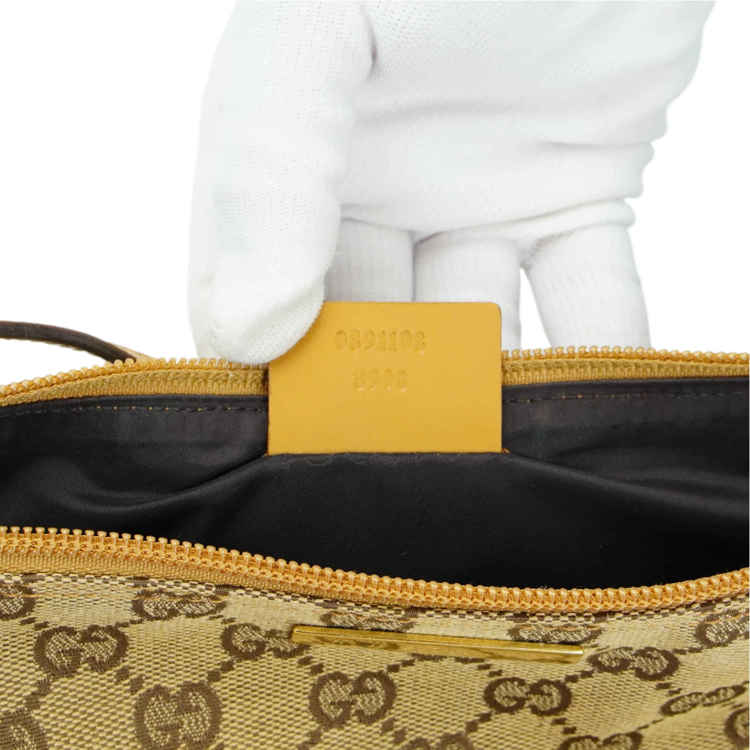 Gucci Beige GG Monogram Boat Pochette Bag - Lost Designer
