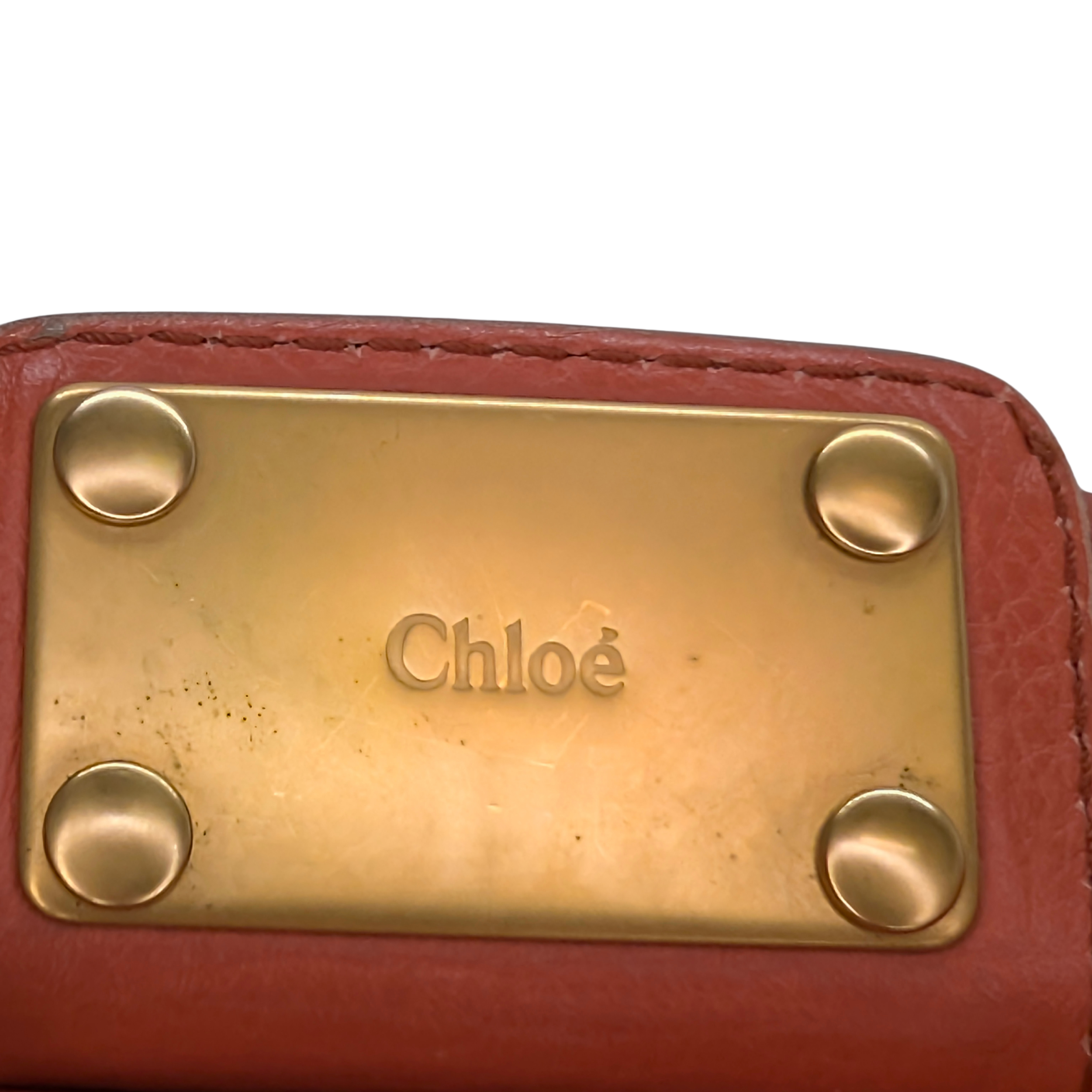 Chloe Paddington迷你单肩包 皮革 珊瑚色