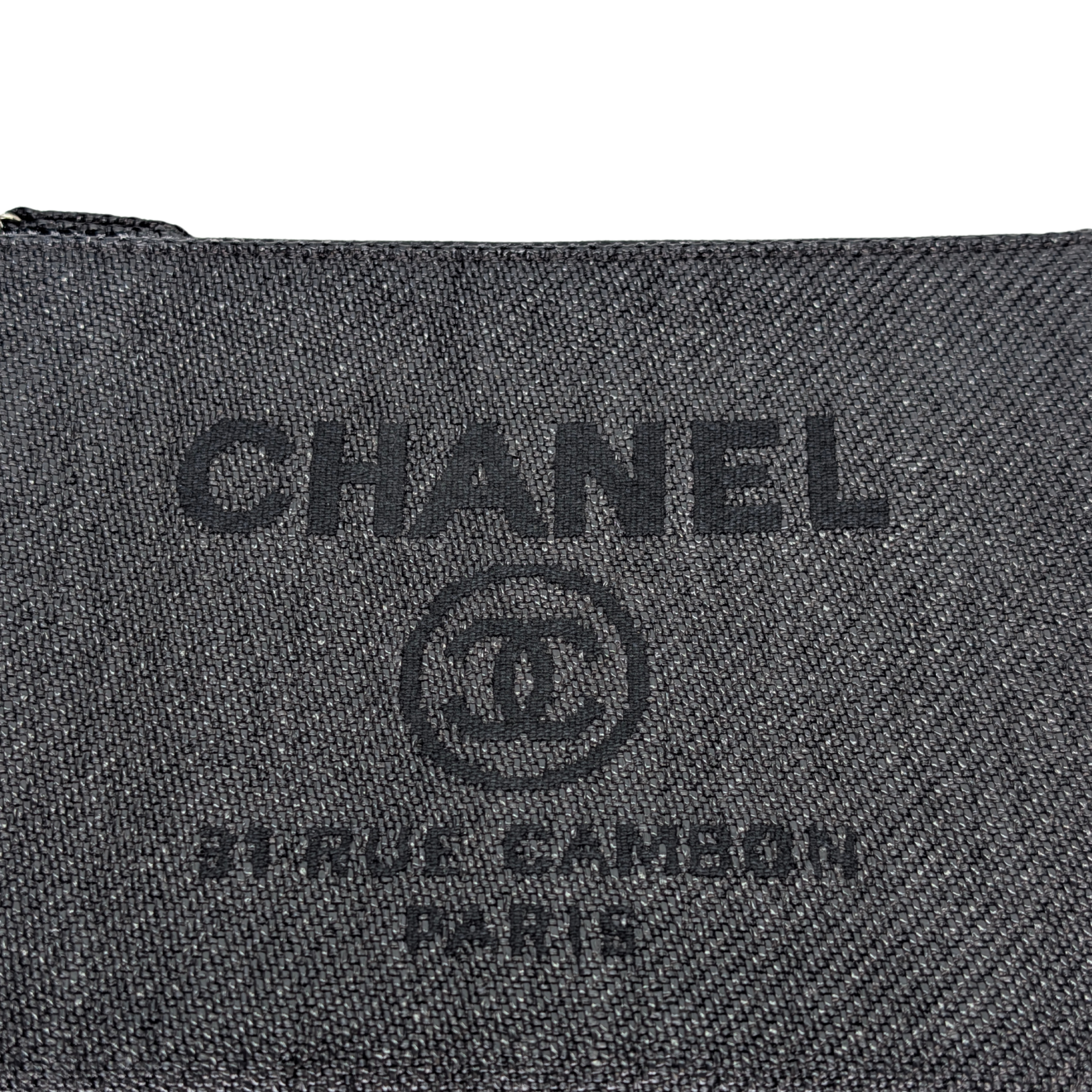 Chanel Deauville Line Case Clutch Canvas Bag
