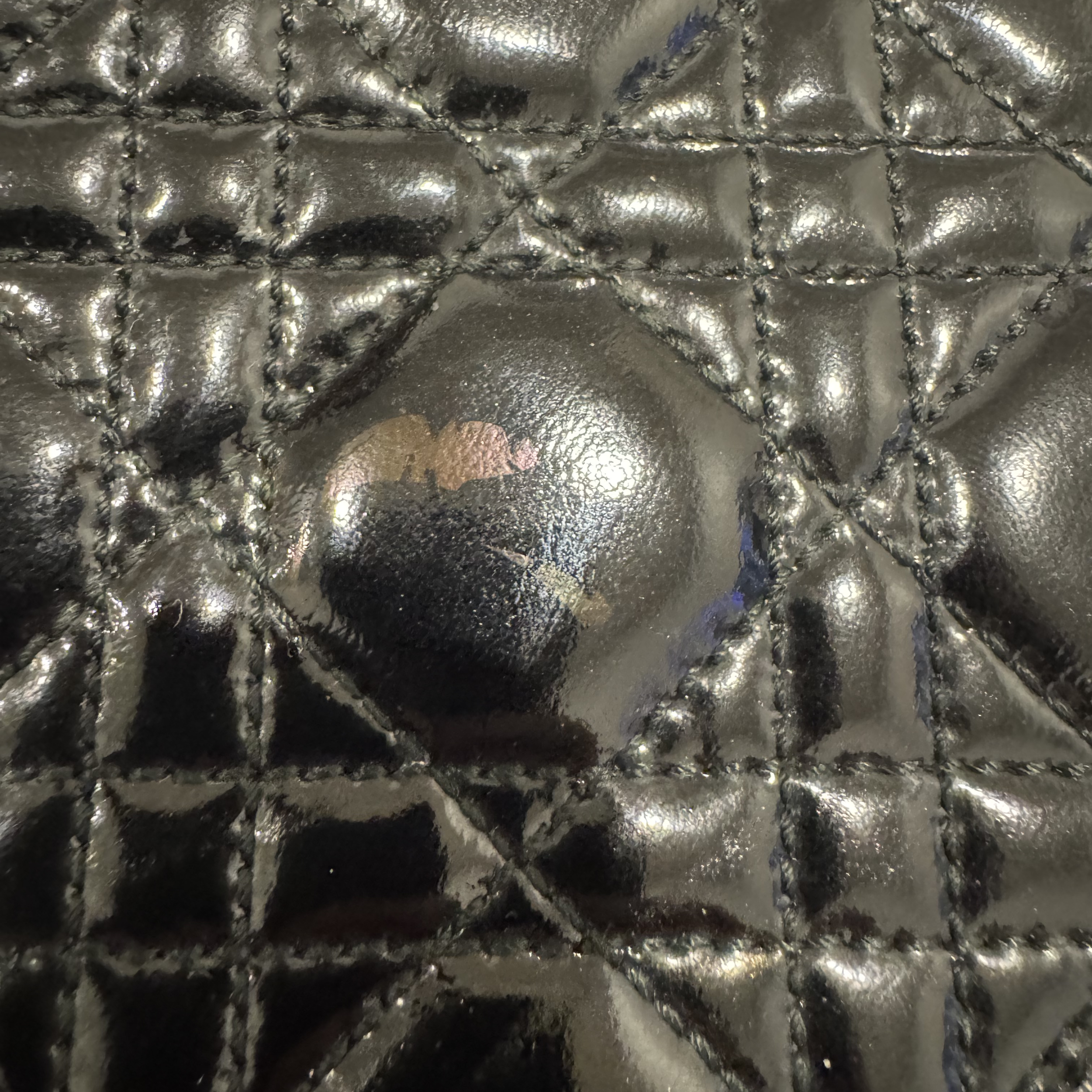 Dior 漆皮链条手拿包 黑色