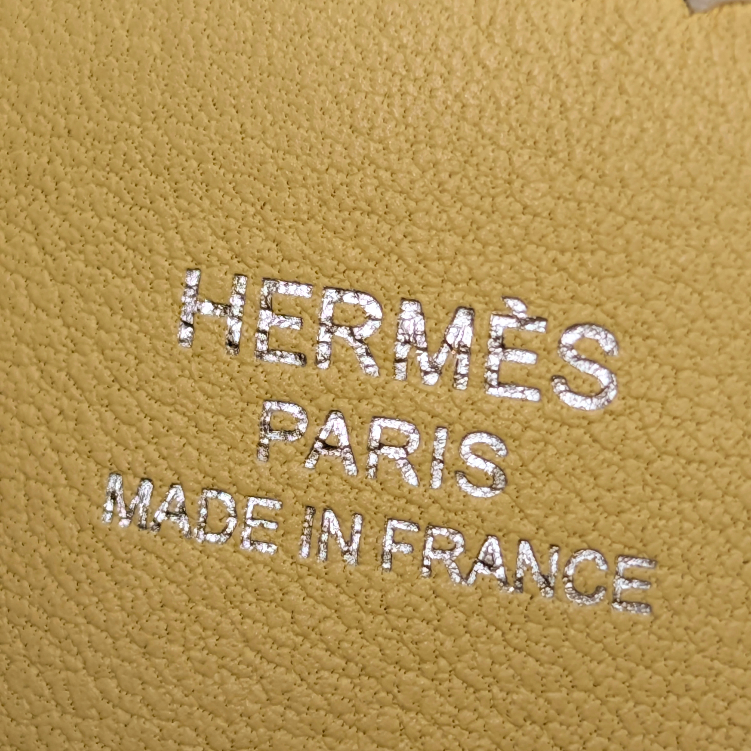 Hermes Mini Halzan 22 Swift Jaune Poussin SHW Stamp X