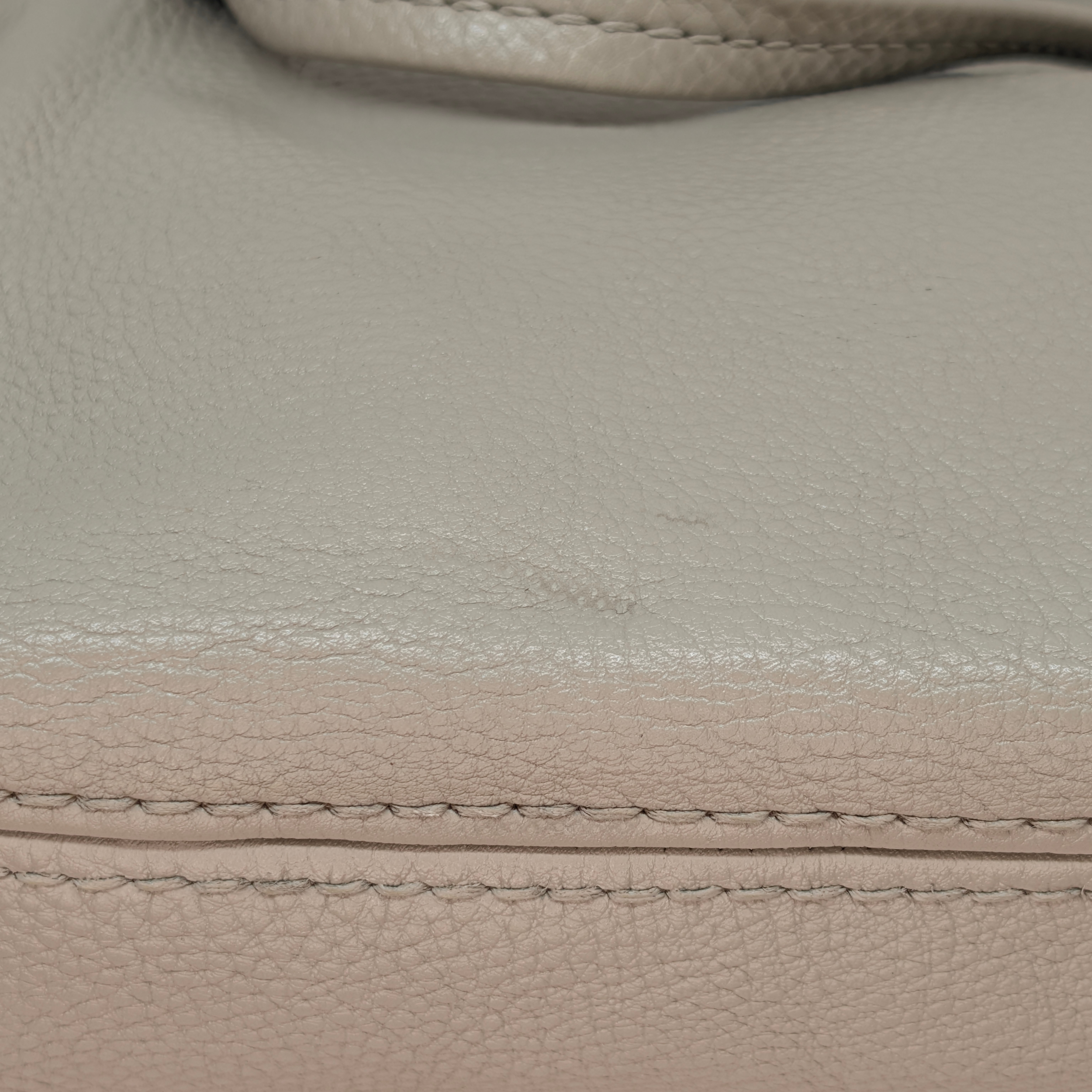 Prada Pomice Vitello Daino Leather Tote Bag Beige