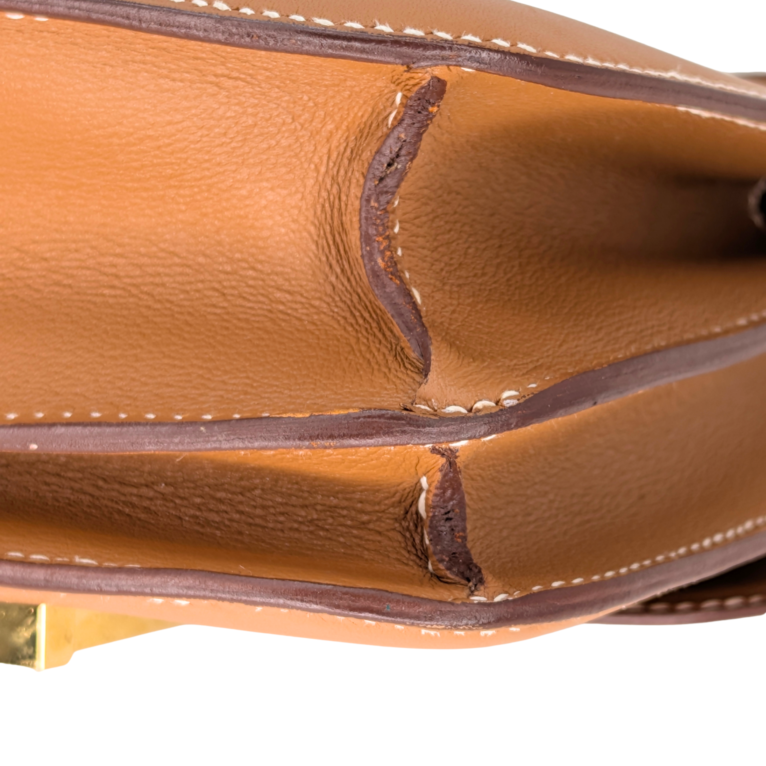 Hermès 爱马仕 Mini Constance 18 · 金棕色 Swift 皮 · 金扣 · C刻