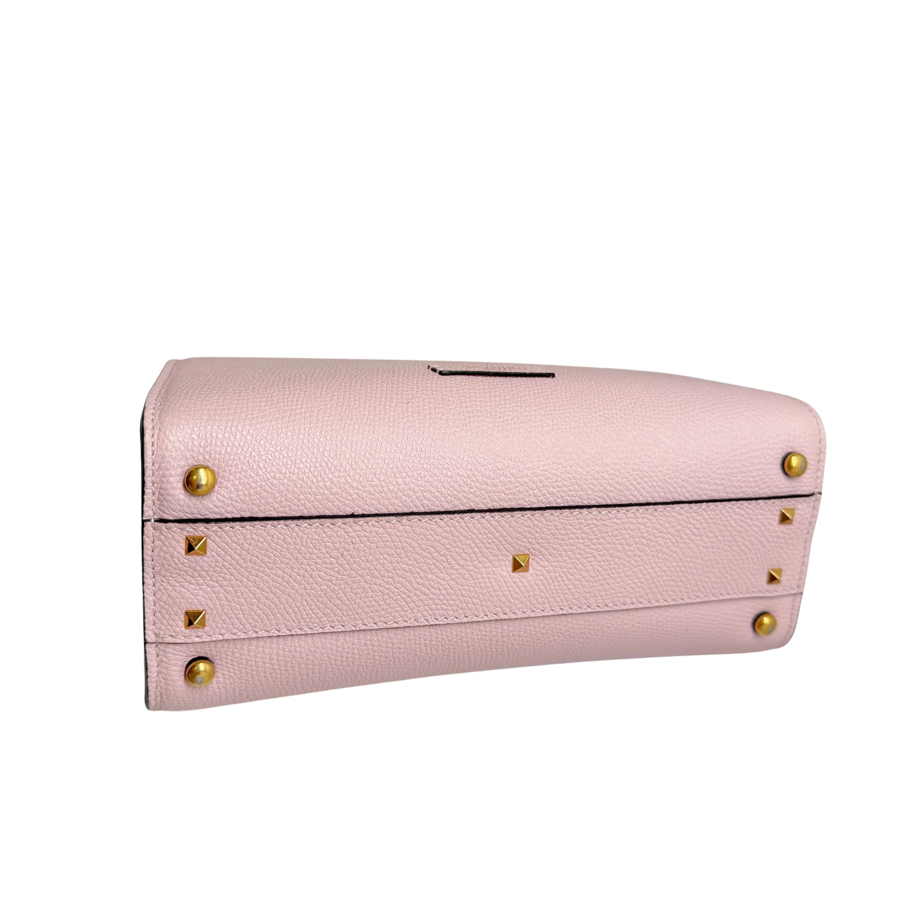 Valentino Garavani Small VSling Shoulder Bag Leather Pink - Lost Designer