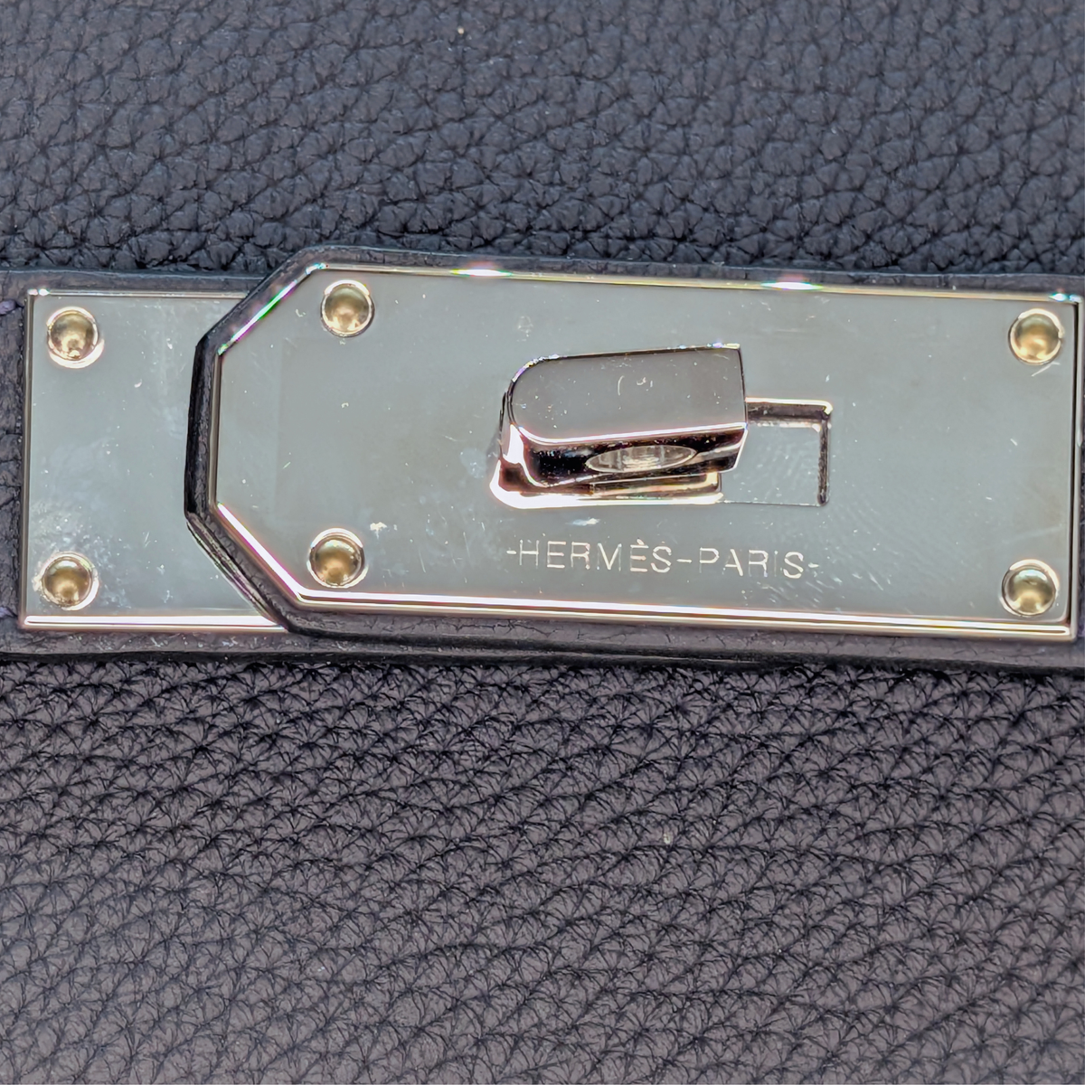 Hermes Hac Birkin 40 Togo SHW Stamp B Bleu Nuit