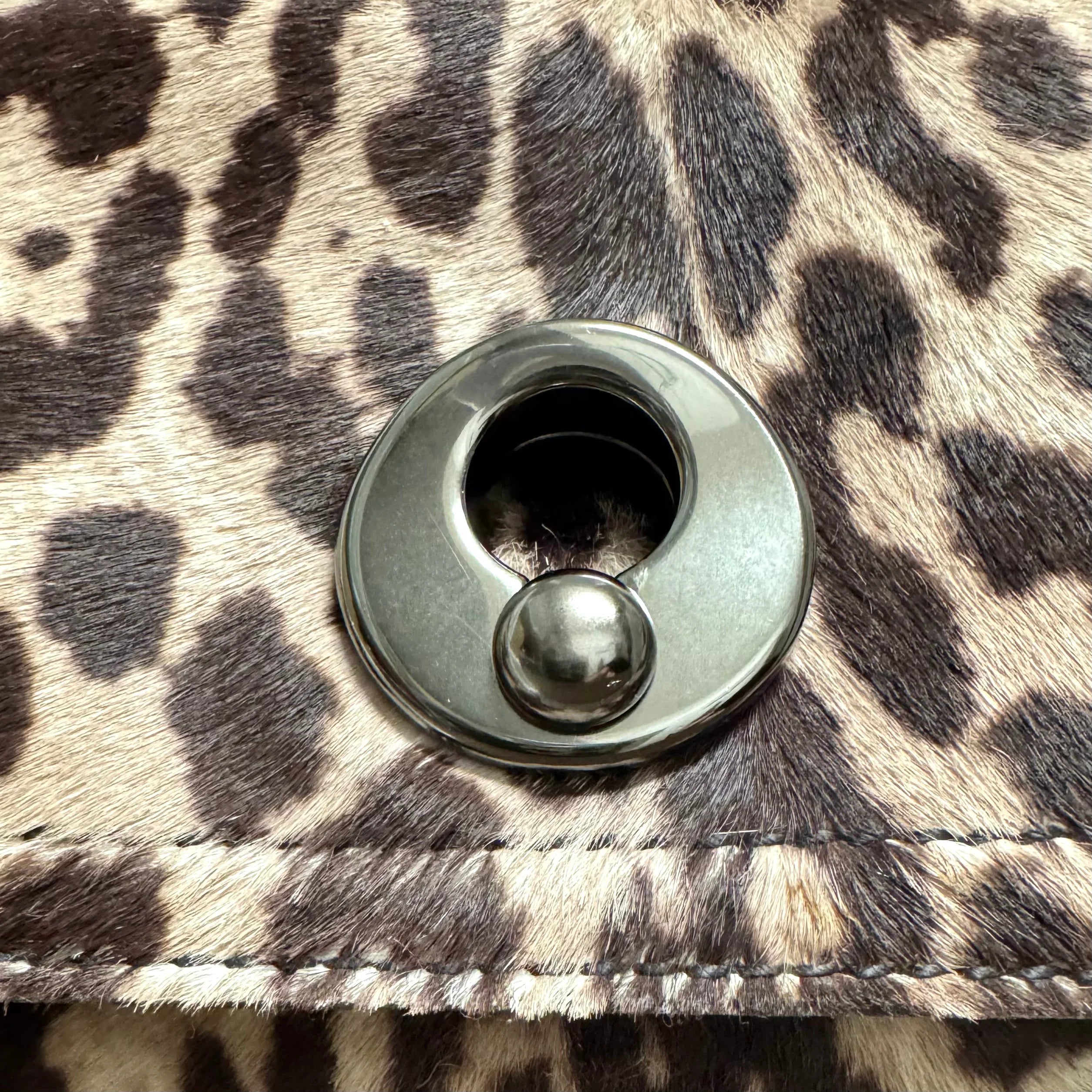 Saint Laurent Ponyhair Top Handle Bag Leopard - Lost Designer