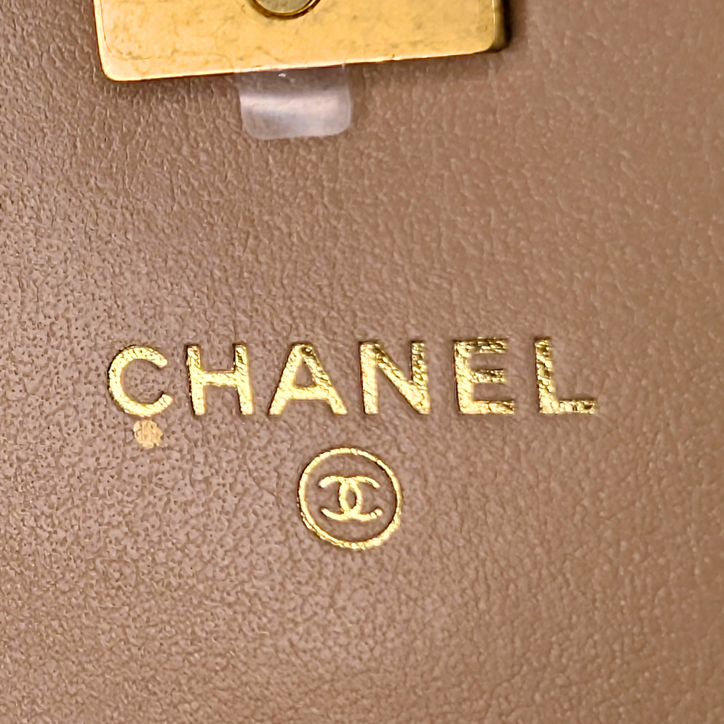 Chanel Clutch on Chain Bag Metallic Beige
