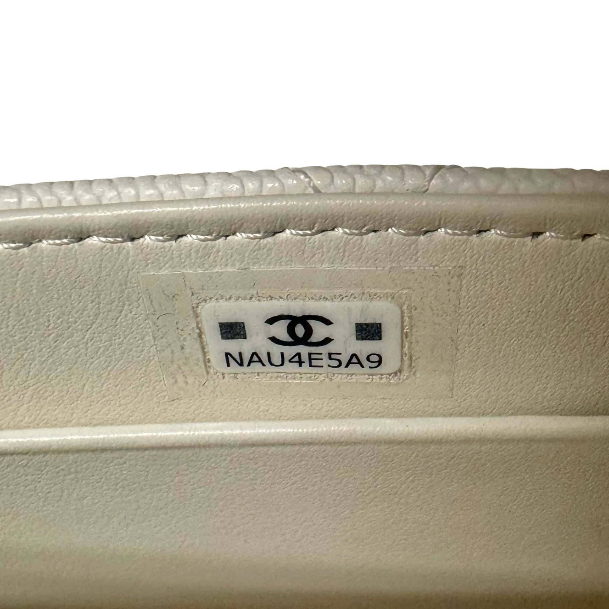 Chanel Micro Coco Handle Bag in White Caviar Leather - Lost Designer