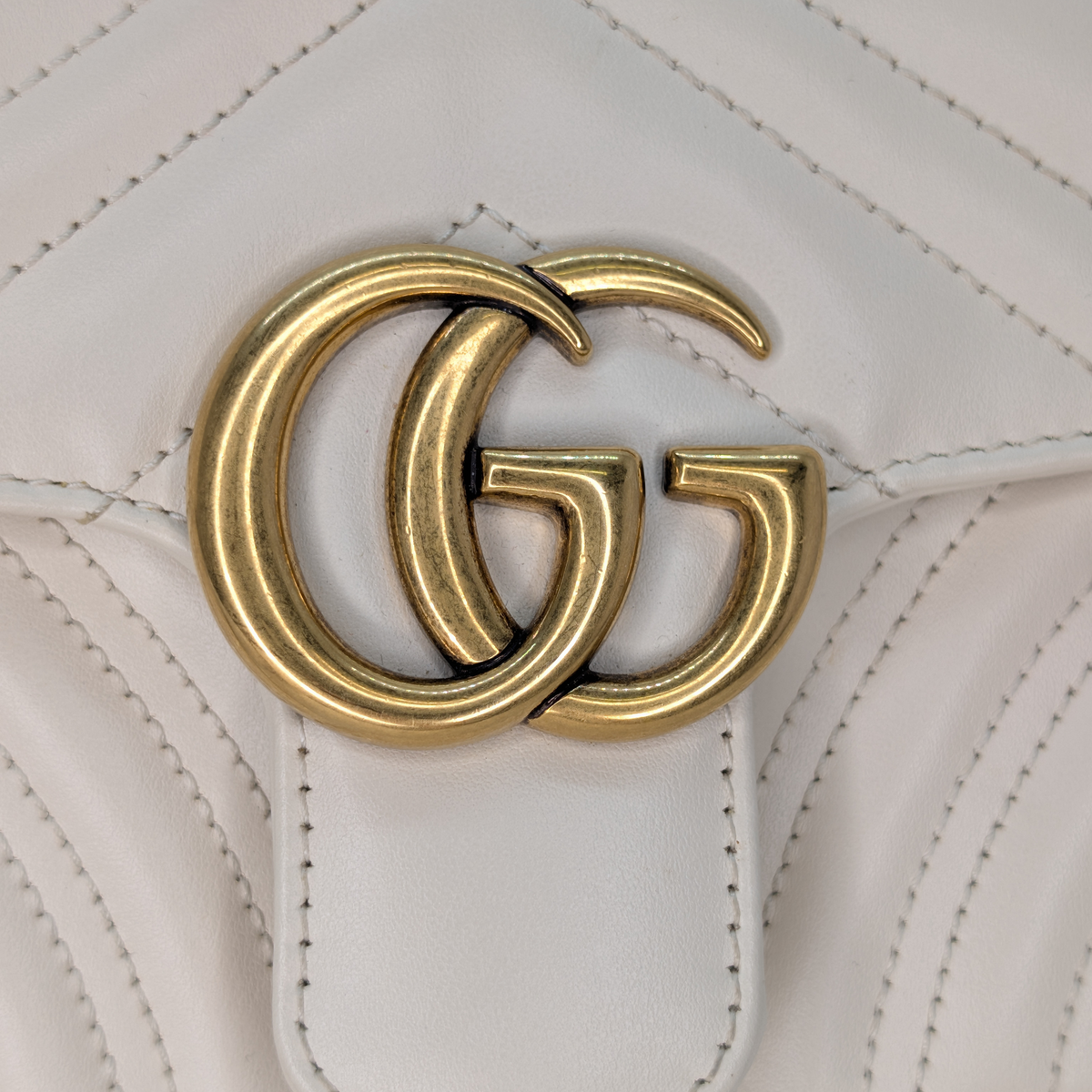 Gucci GG Marmont Flap Small White