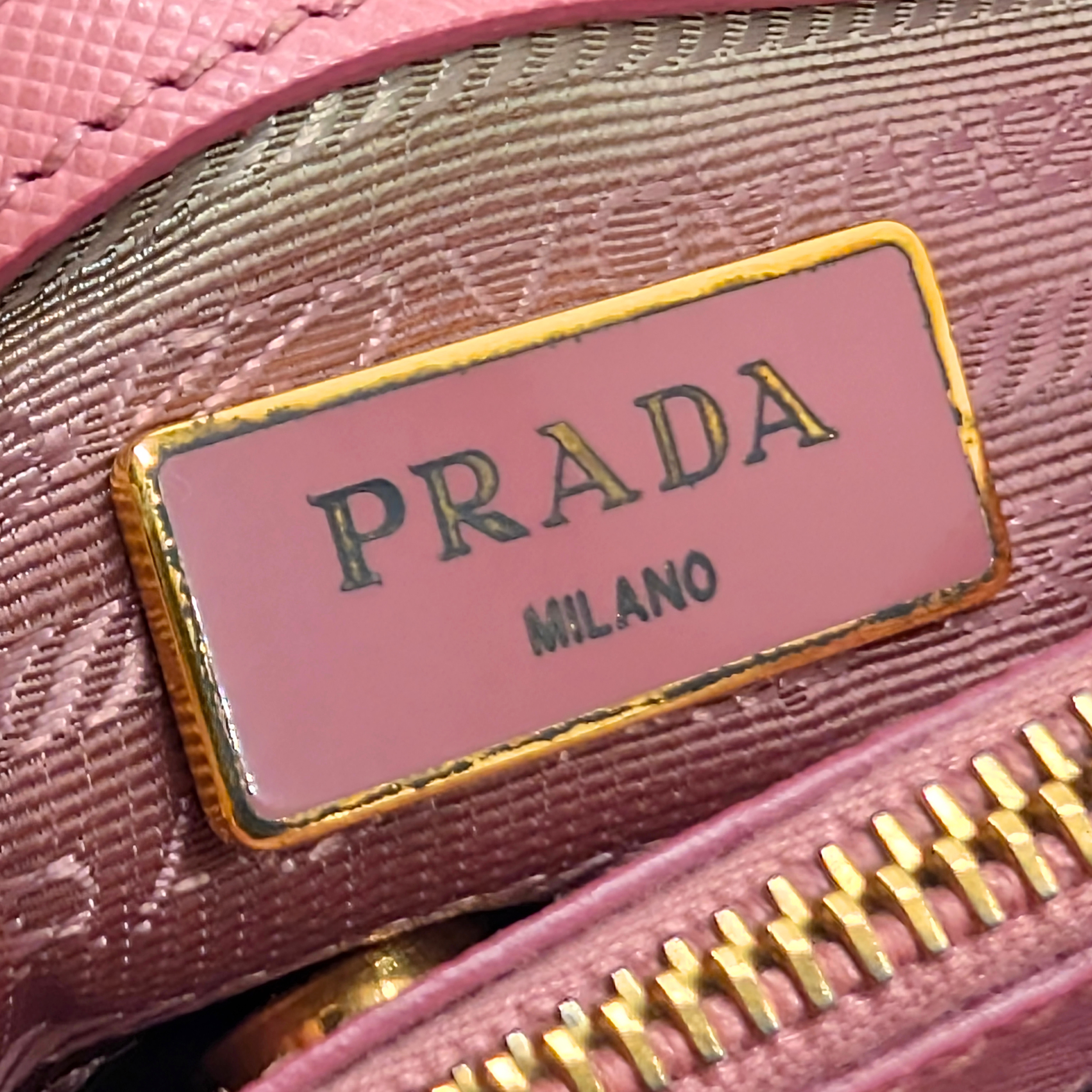 Prada Galleria Saffiano Leather Tote Pink