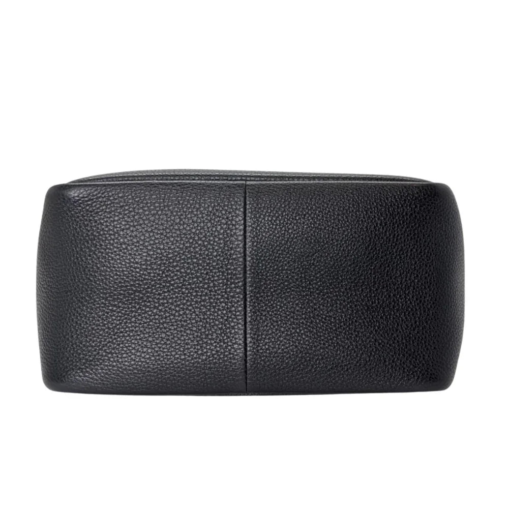 Prada Daino Soft Medium Dynamique Tote Bag Black - Lost Designer