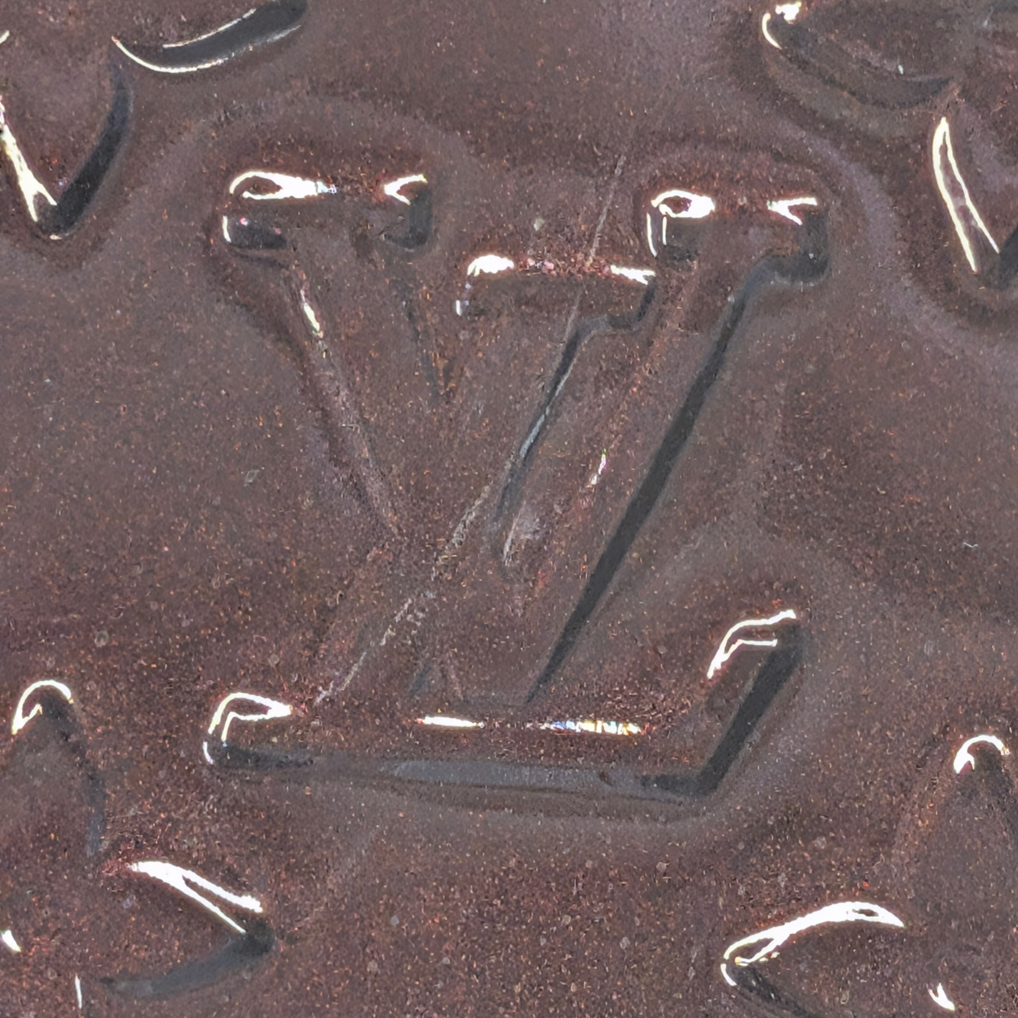 路易威登Amarante色Monogram漆皮Brea GM手袋,酒红色