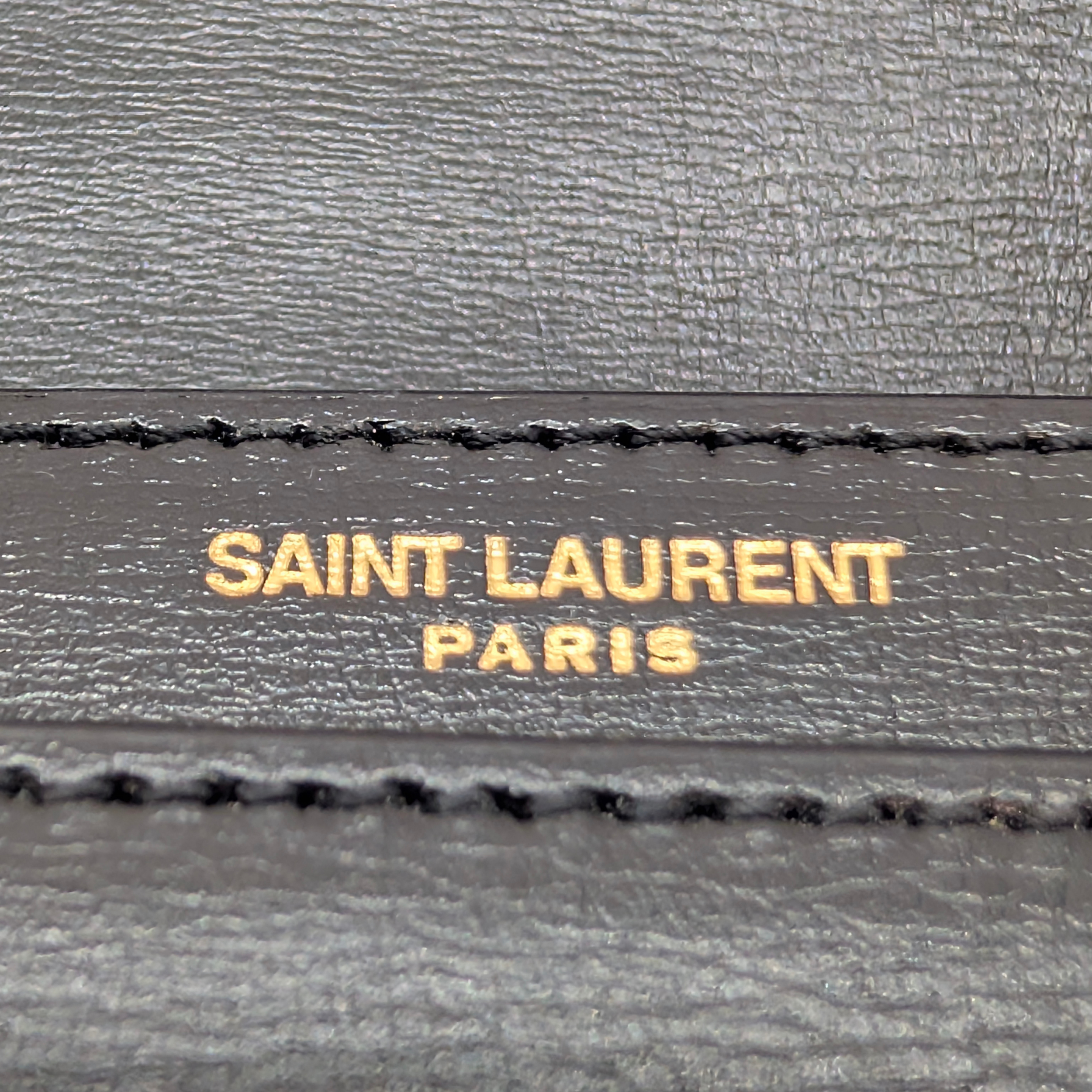 Saint Laurent Sunset Small Leather Shoulder Bag Black