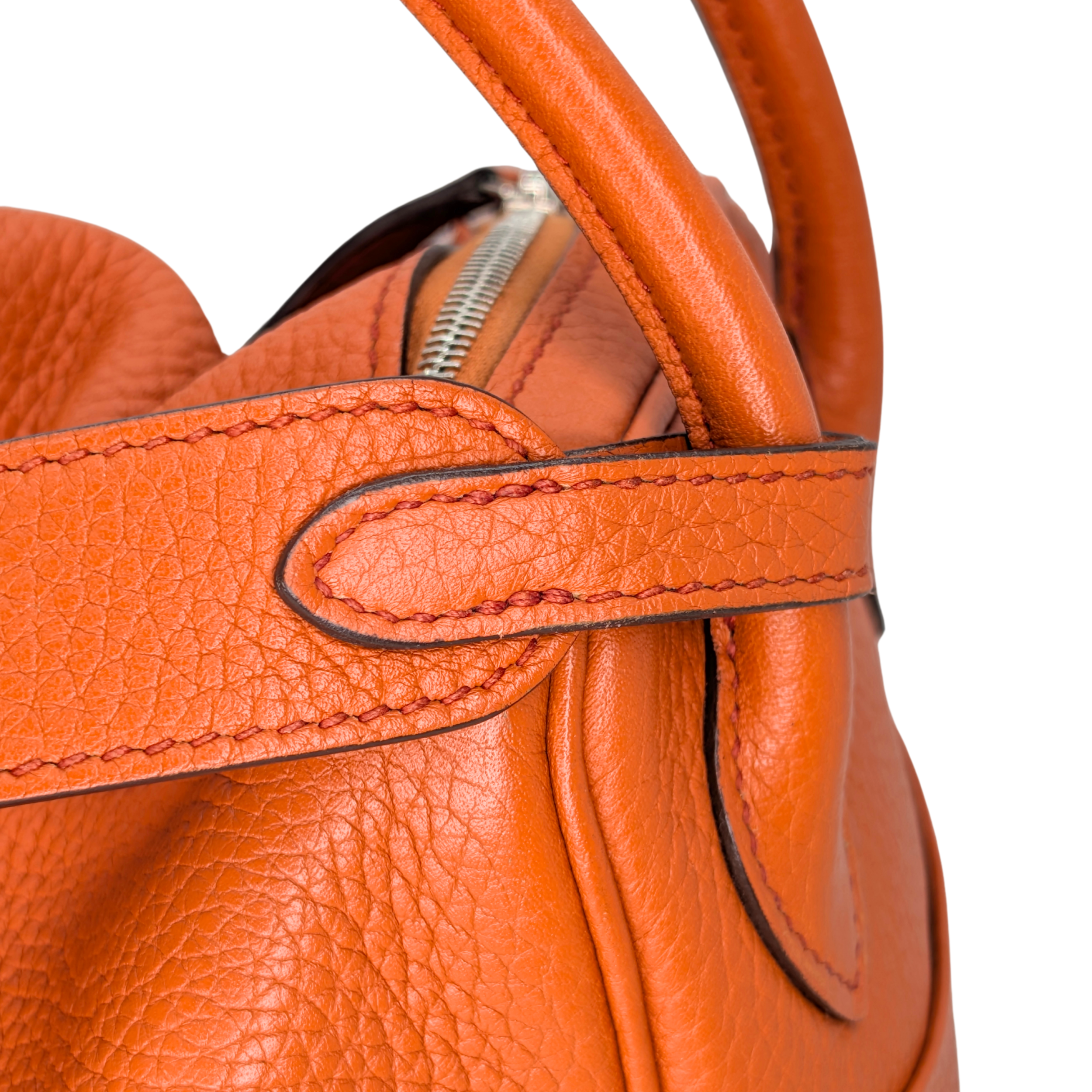Hermes Lindy Clemence 26 X Stamp SHW Orange
