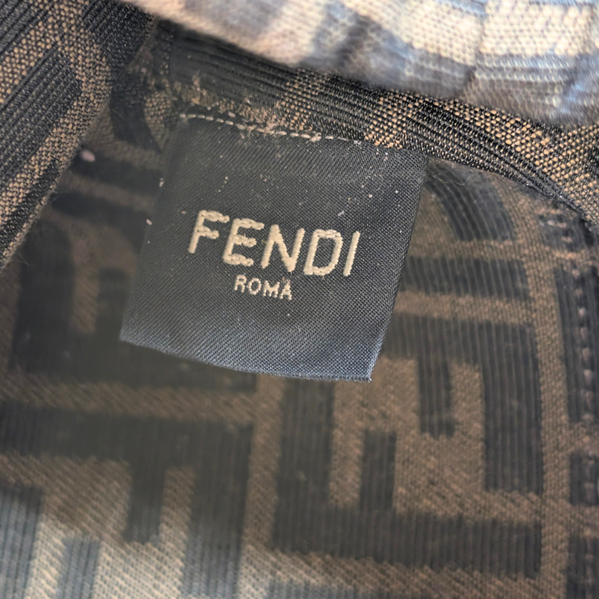 Fendi First Bag Clutch Medium Leather Taupe