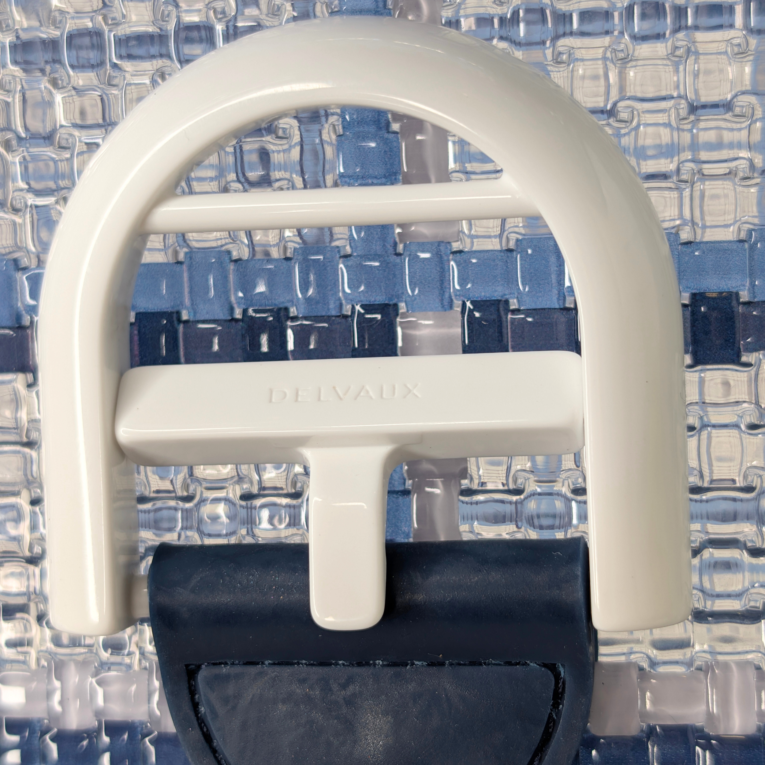 Delvaux Vinyl Gingham The Dreamer MM Brillant 手提包 海军蓝