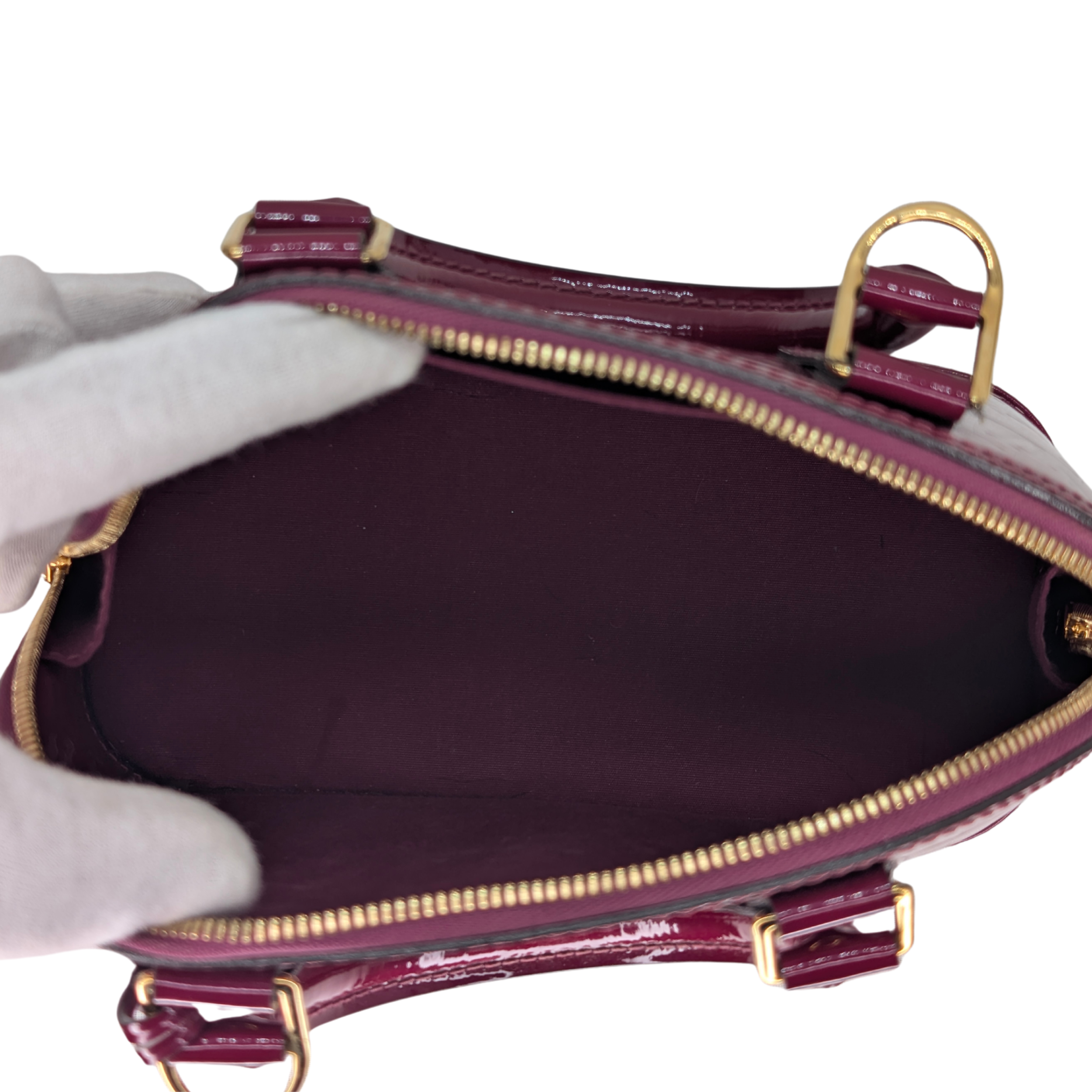 路易威登Alma BB Monogram Vernis紫色