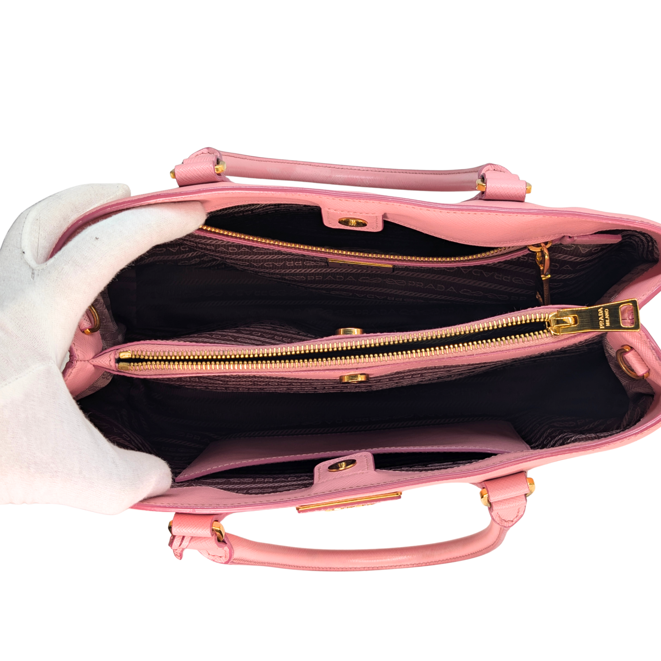 Prada Galleria Saffiano Leather Tote Pink