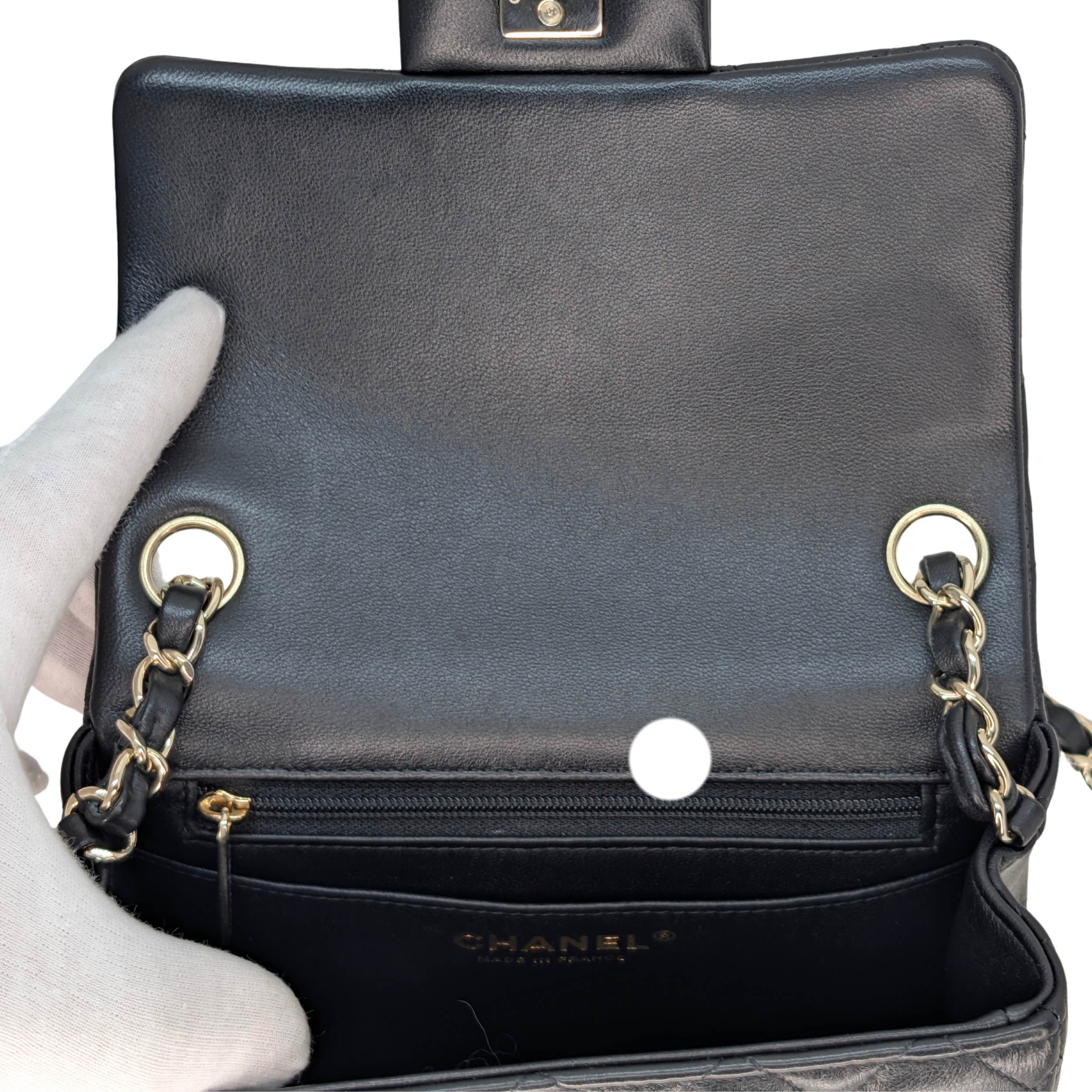 Chanel Classic Flap Mini Square Black 2026 GHW Microchipped