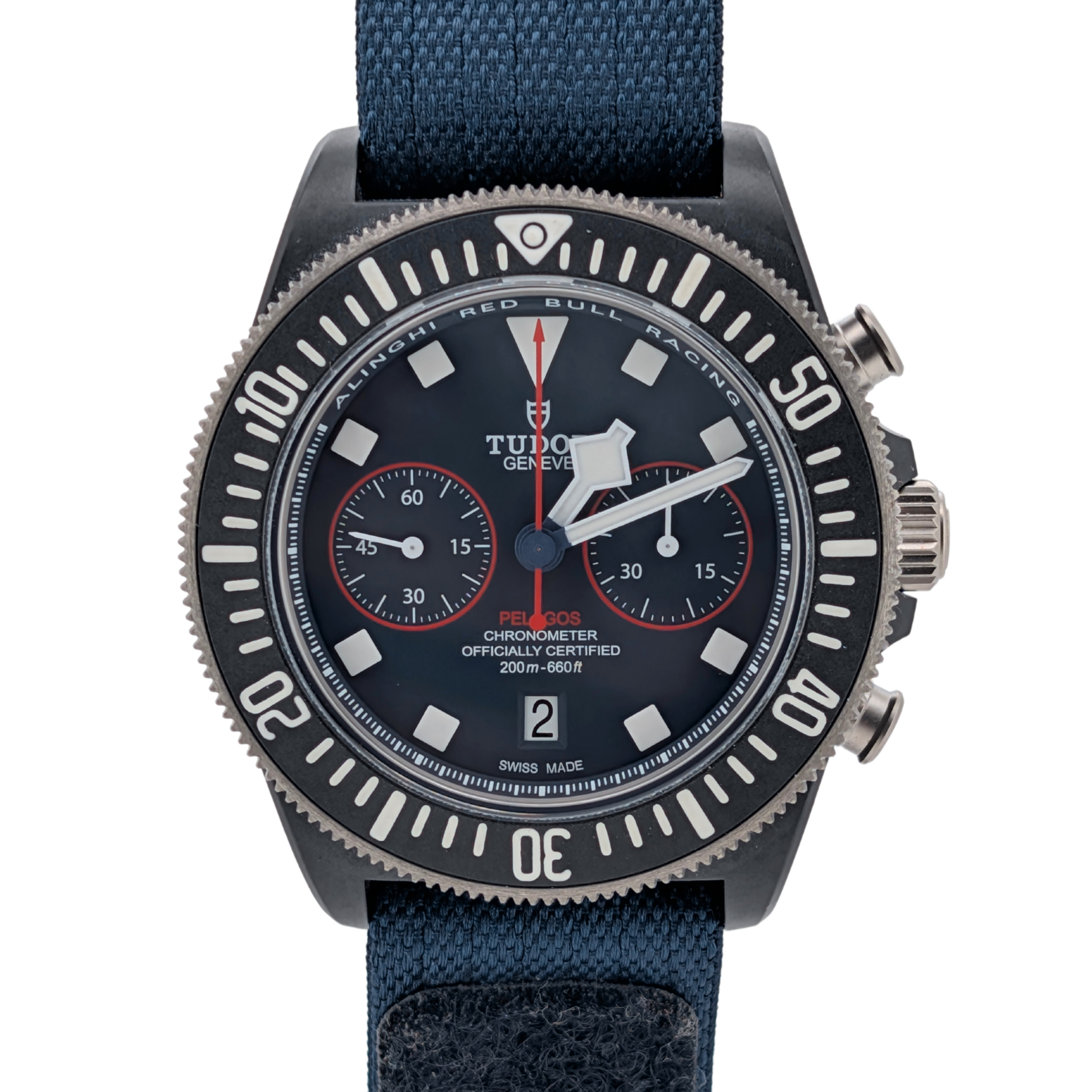 帝舵 Pelagos FXD 计时码表 Alinghi Red Bull Racing 25807KN 2023