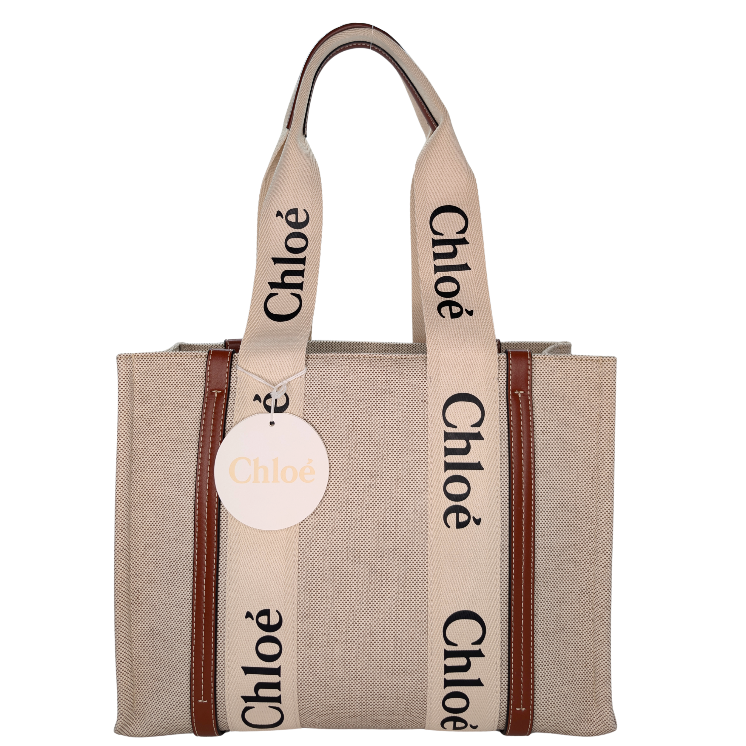 Chloé Woody 中号帆布托特包