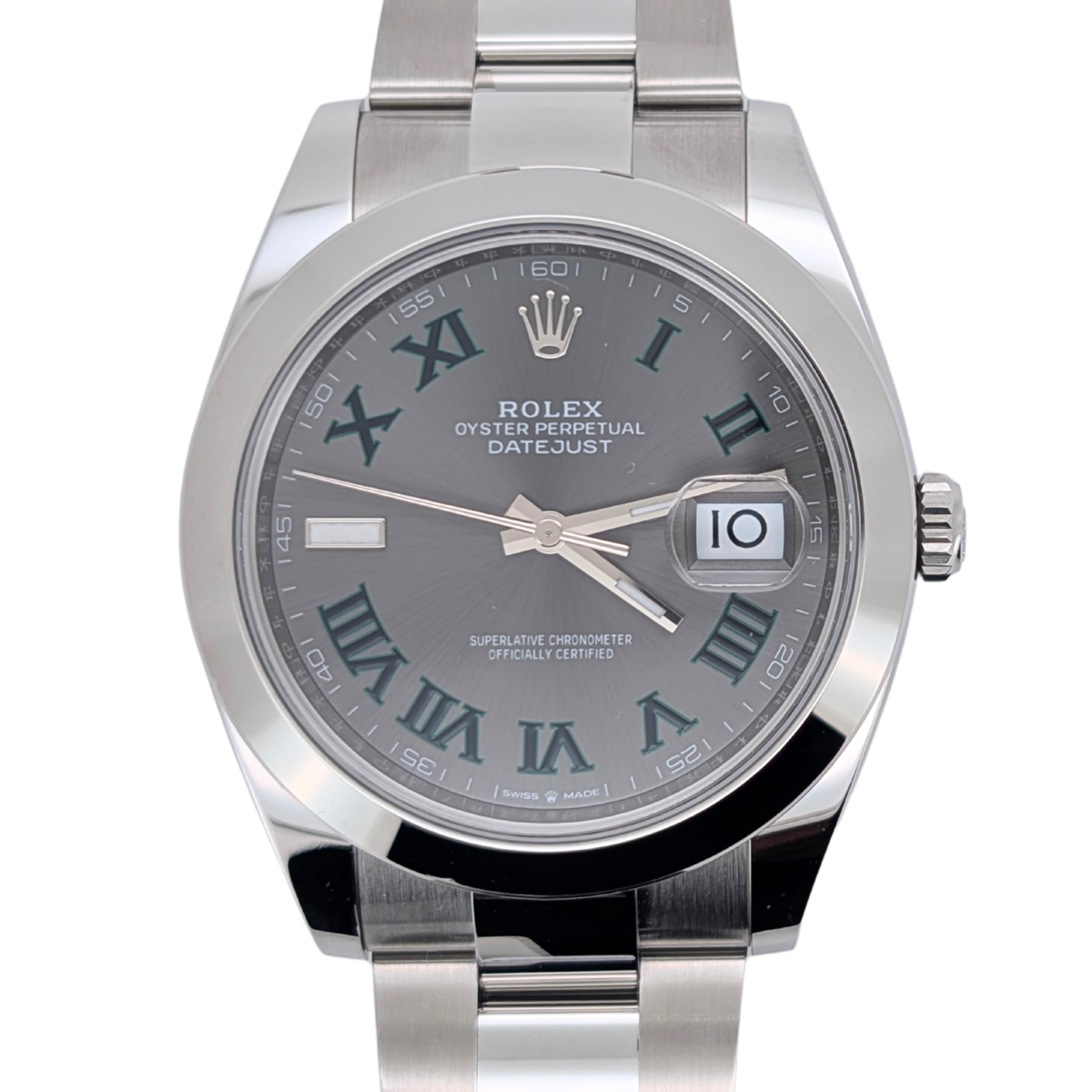 Rolex Datejust 41mm Ref. 126300 Wimbledon Dial Oyster Bracelet 2025