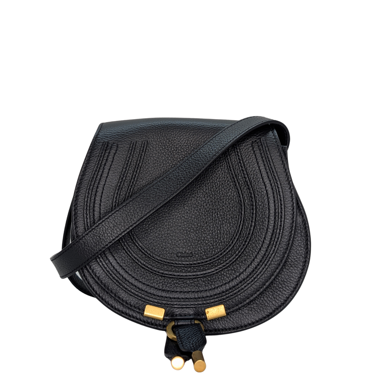 Chloe Marcie Saddle Small Bag Black