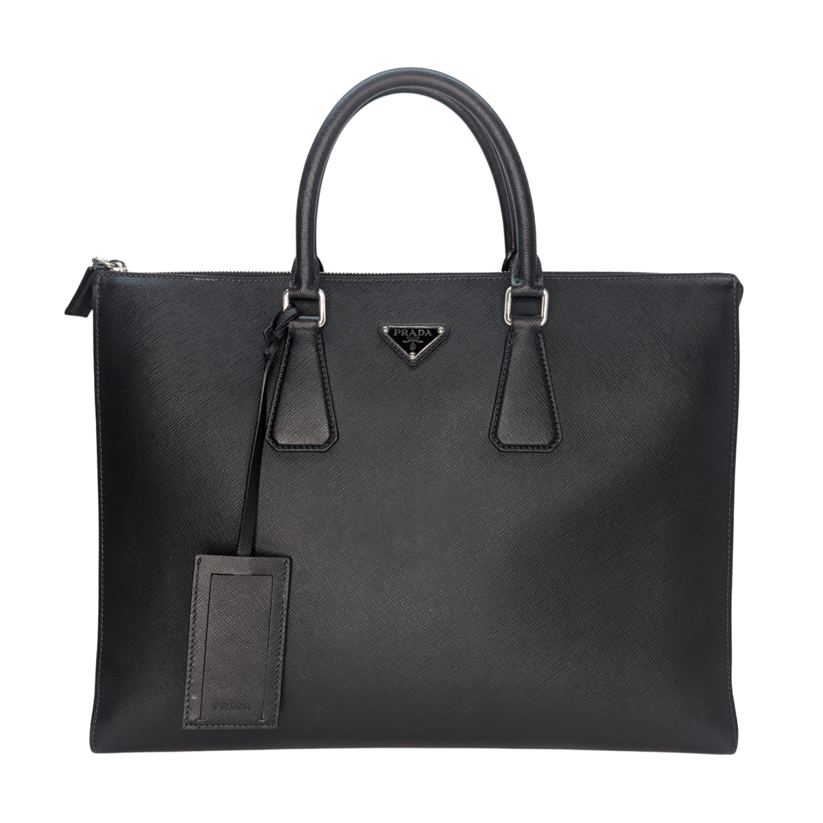 Prada 黑色 Saffiano 皮革公文包