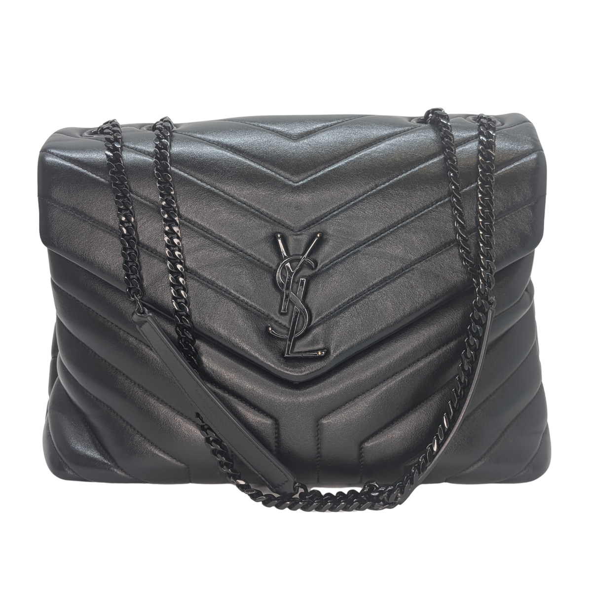 Saint Laurent Loulou Toy Medium Shoulder Bag Black