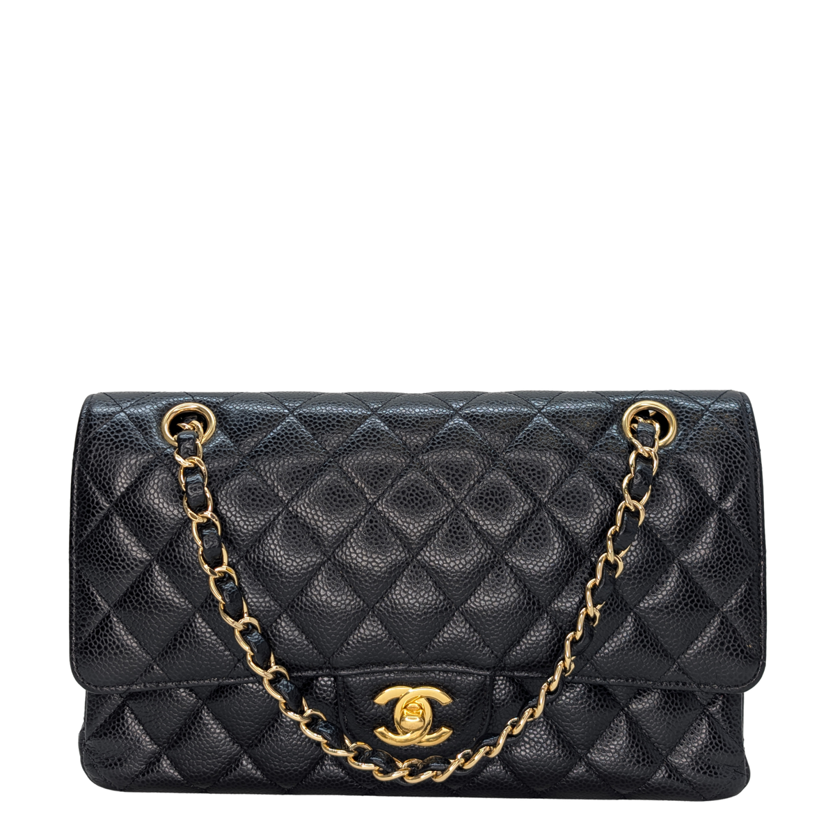 Chanel Medium Classic Double Flap Caviar Leather Black