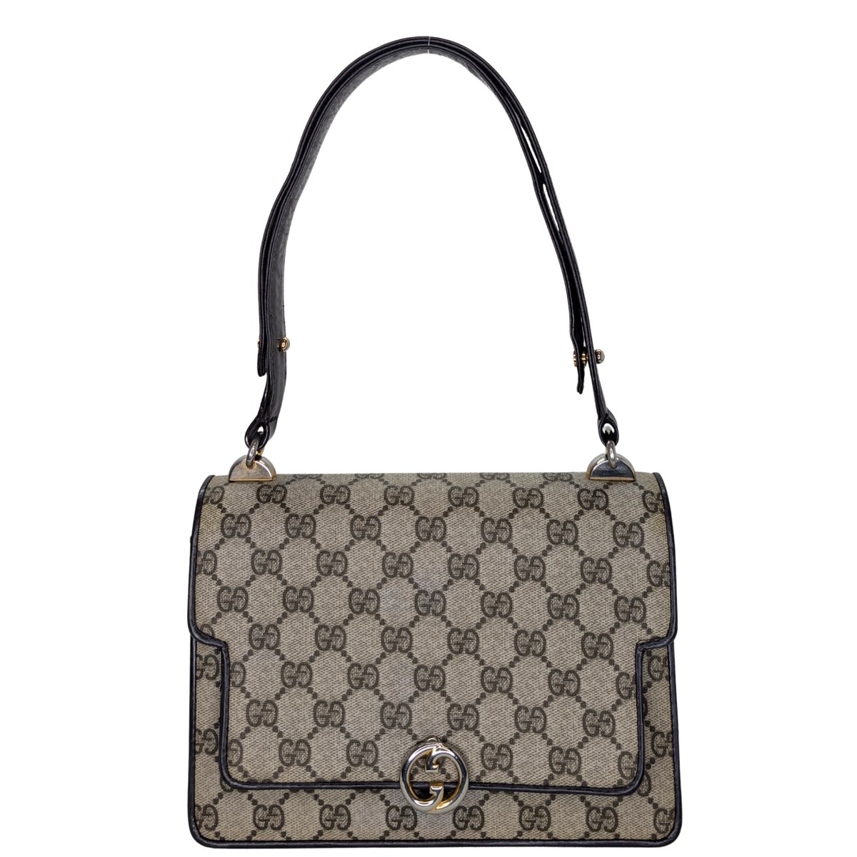 Gucci GG Supreme Vintage 互扣式肩背包