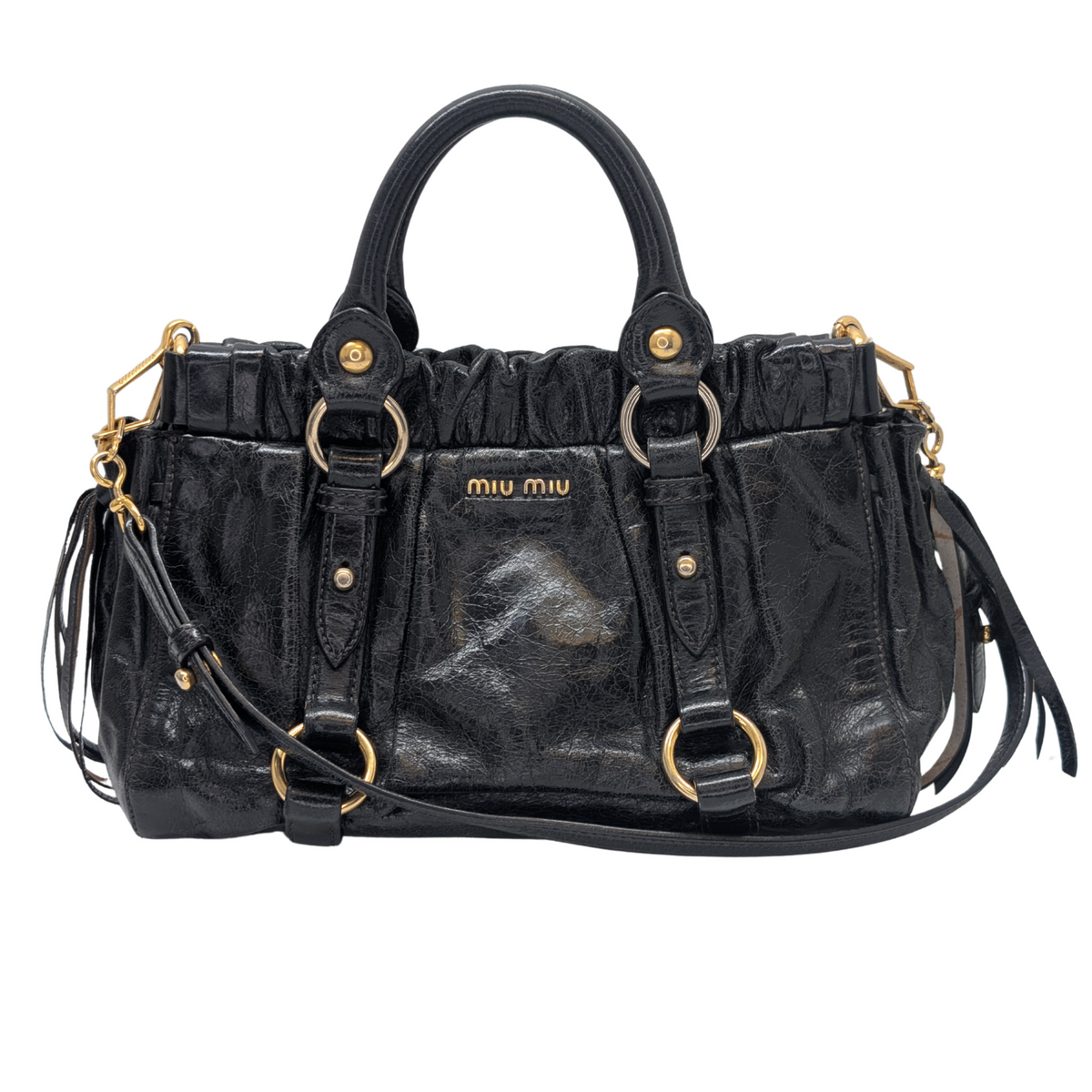 Miu Miu Vitello 斜挎包 黑色