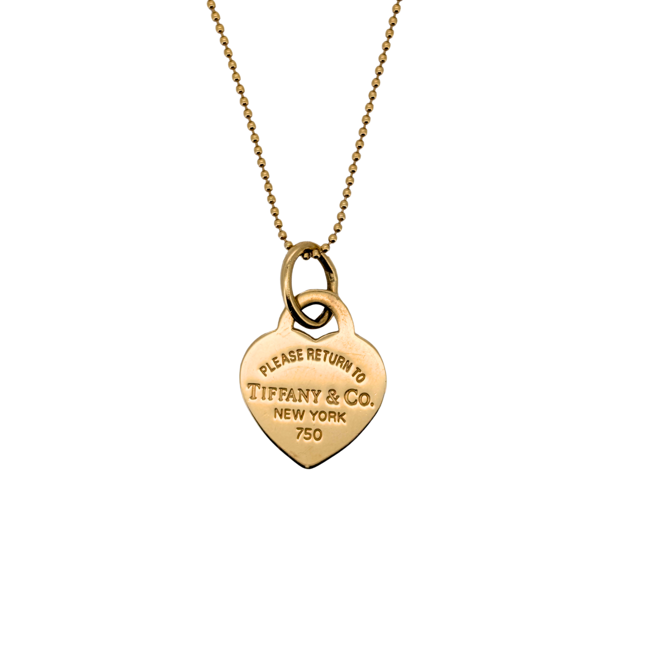 Tiffany & Co. Return to Tiffany心形吊牌项链(小号),18K金