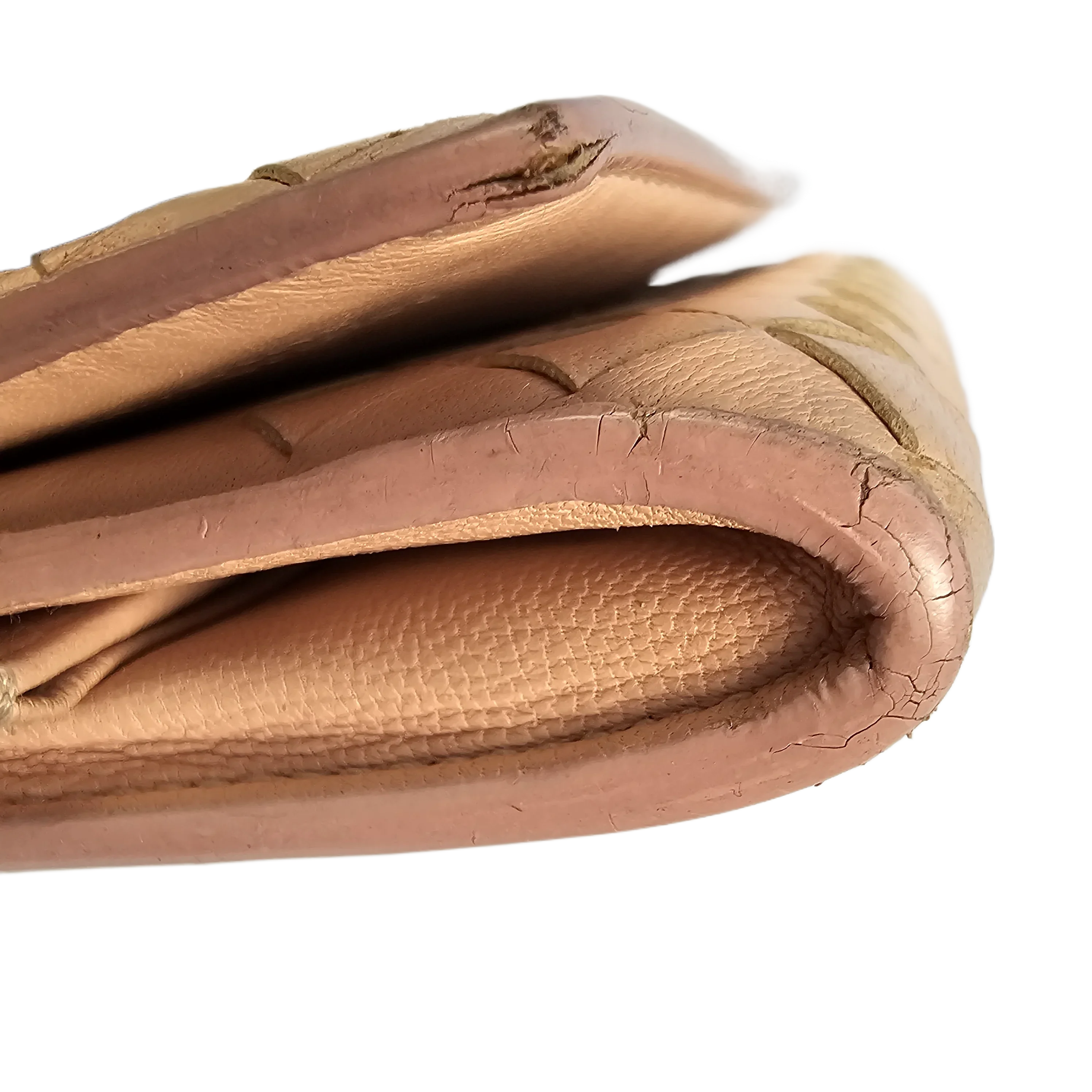 Bottega Veneta Intrecciato Beige Leather Wallet - Lost Designer