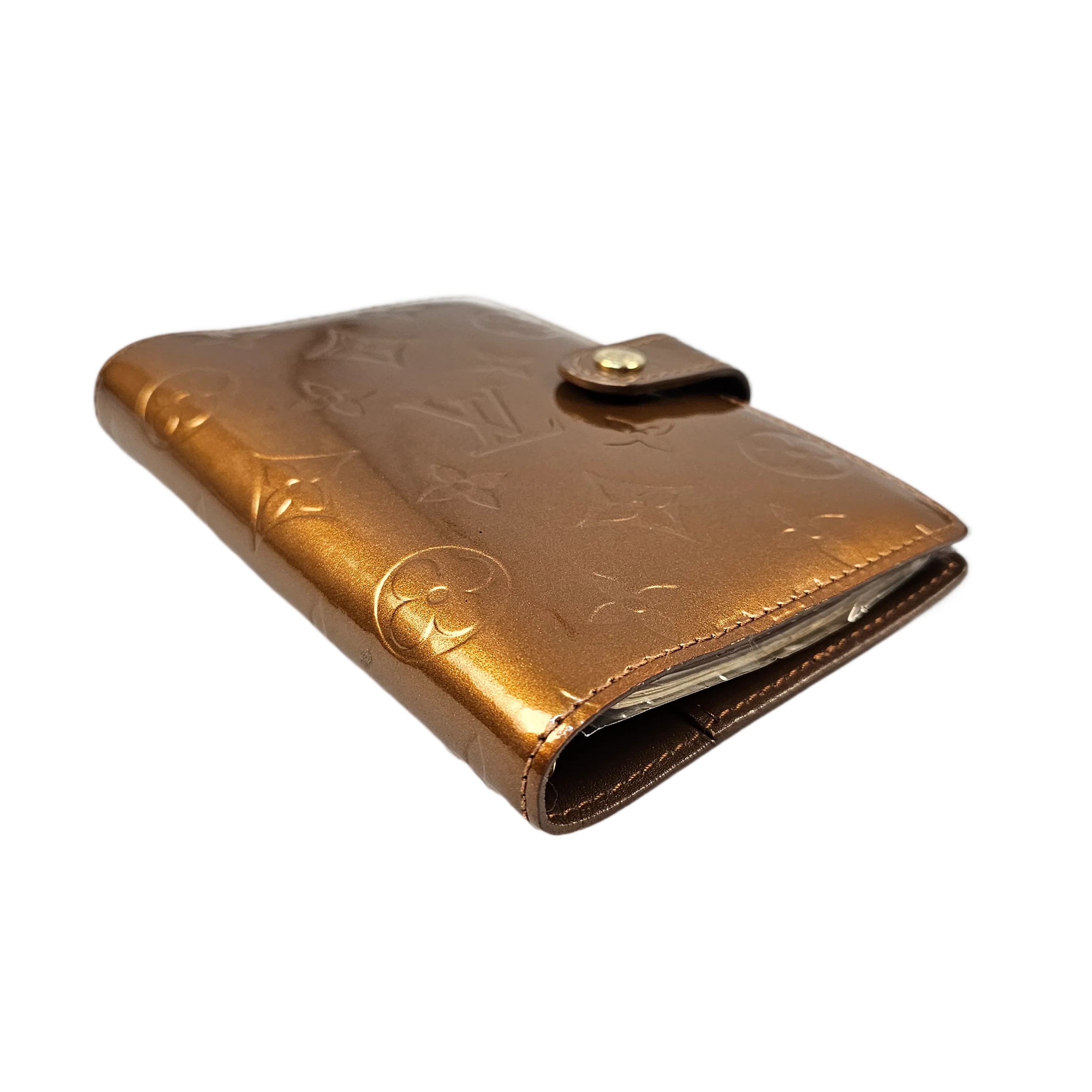 Louis Vuitton Vernis Monogram Bronze Leather Agenda - Lost Designer