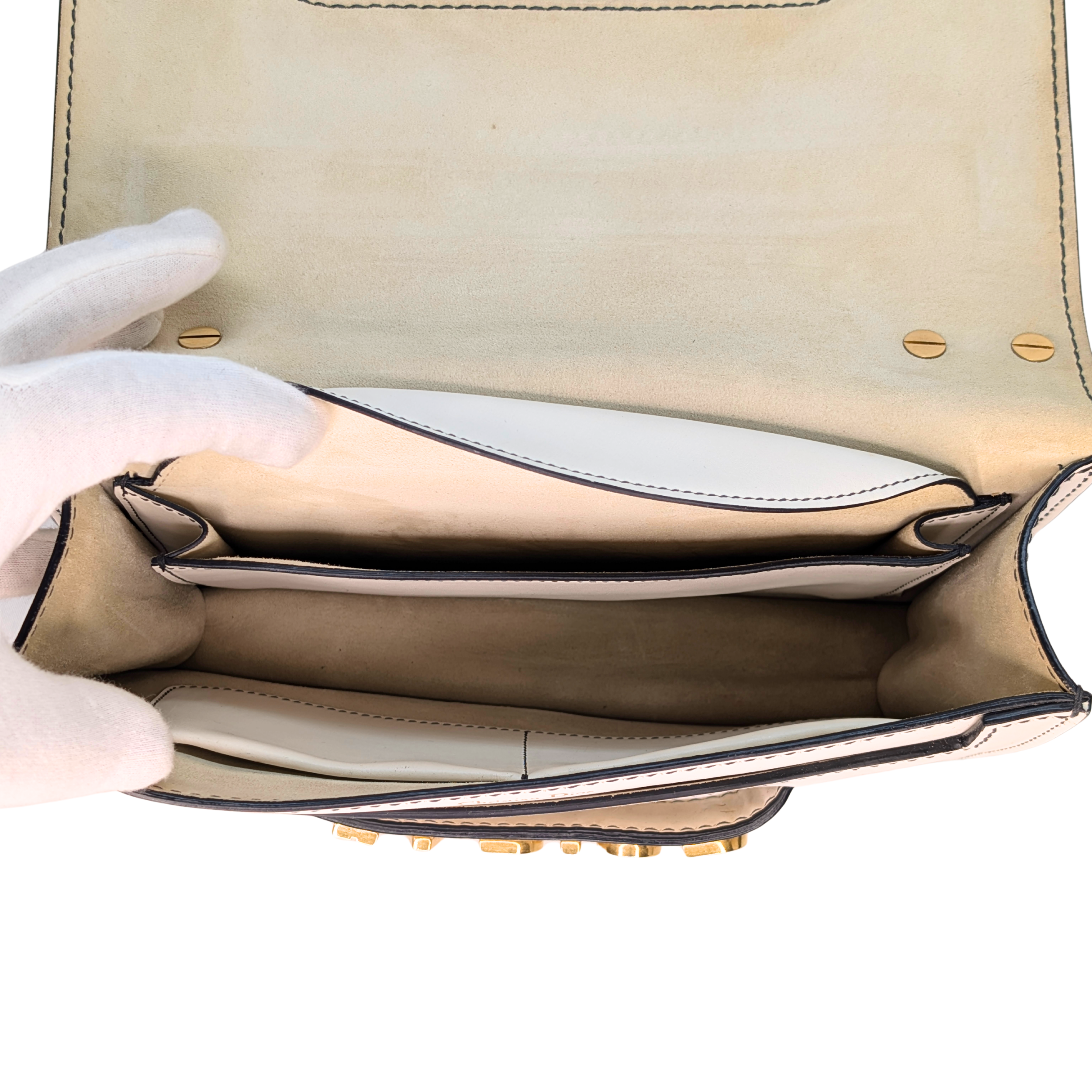 Dior JaDior 中号白色牛皮肩背包