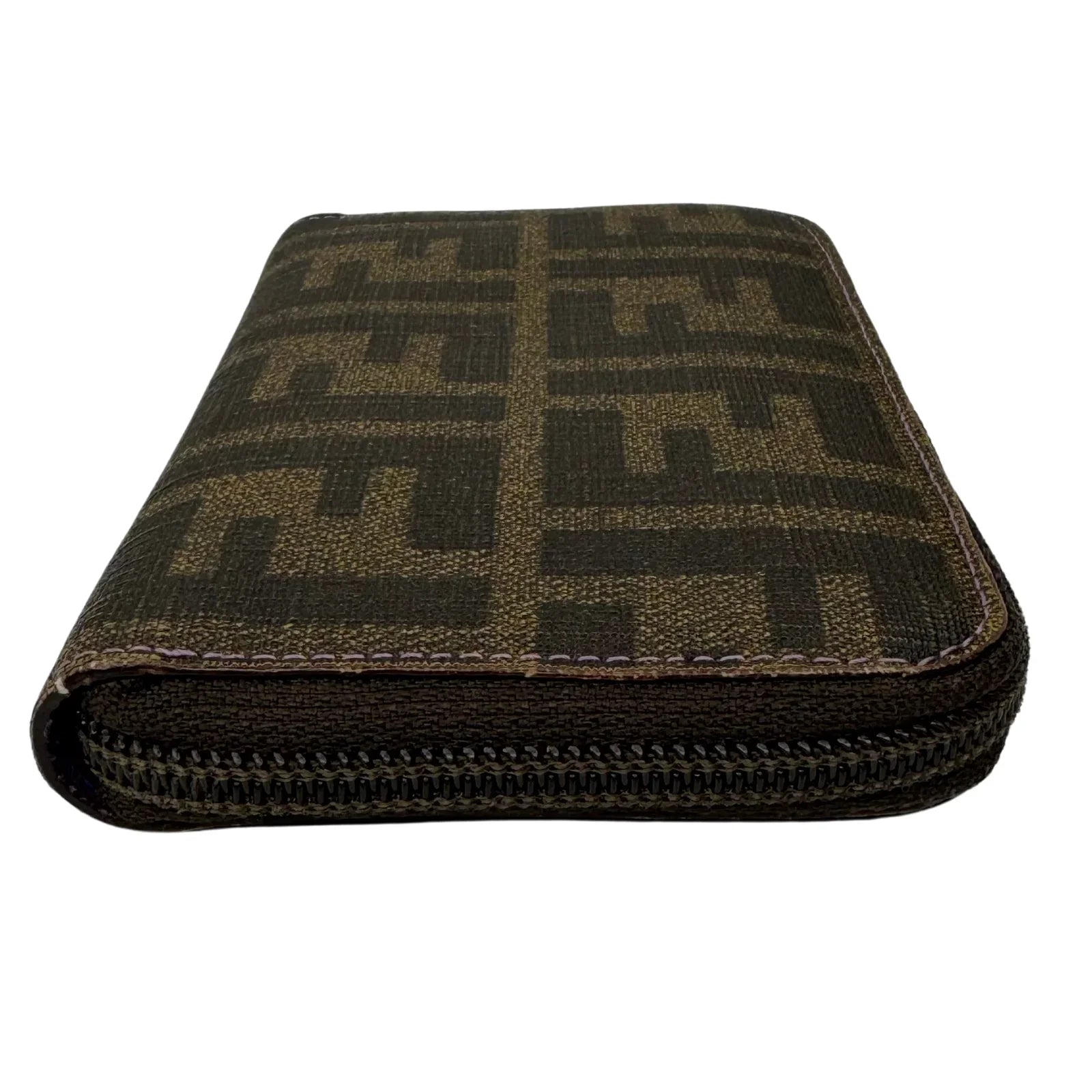 Fendi Zucca Monogram zip Wallet Tobacco - Lost Designer