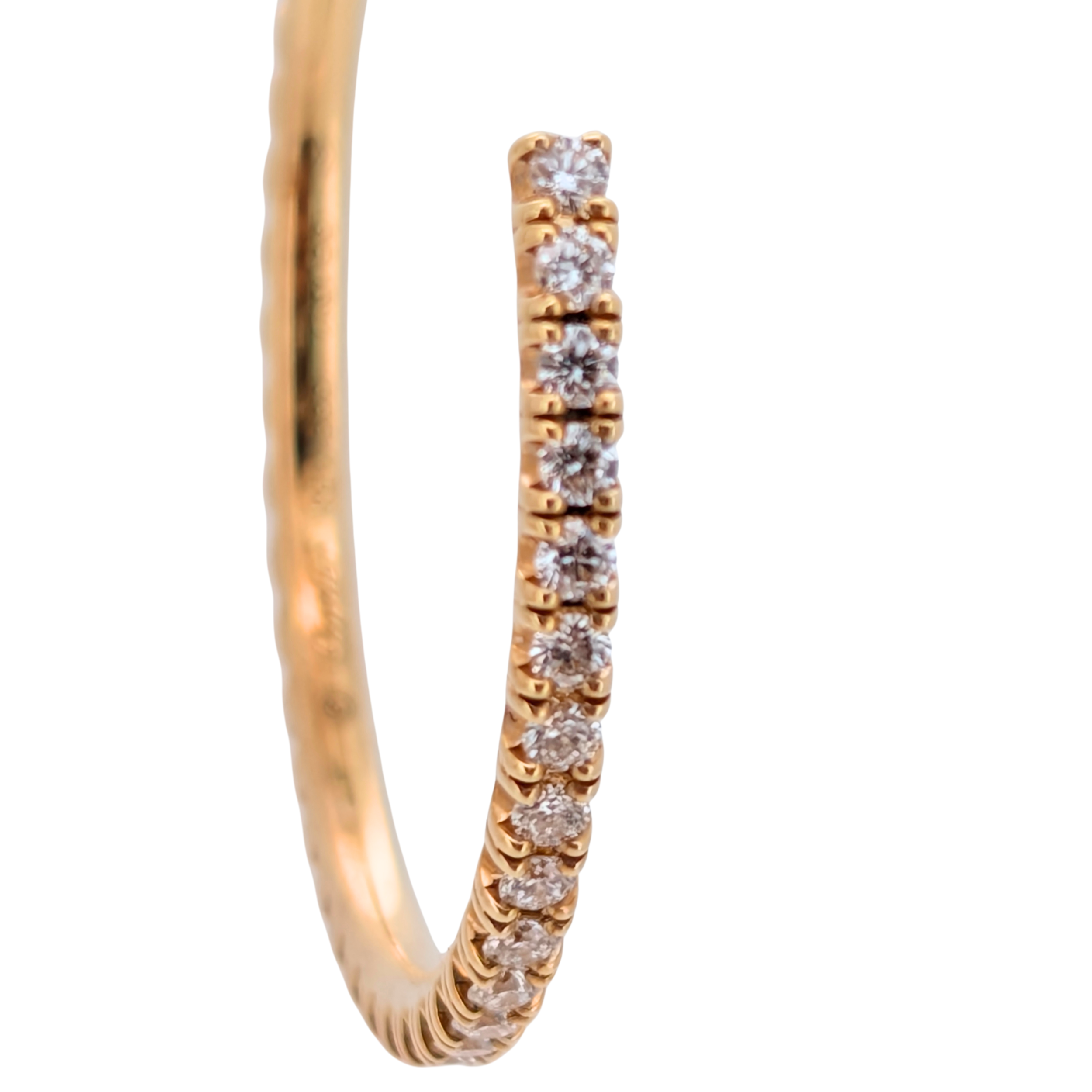 卡地亚 Étincelle de Cartier 系列18K黄金中号钻石圈形耳环
