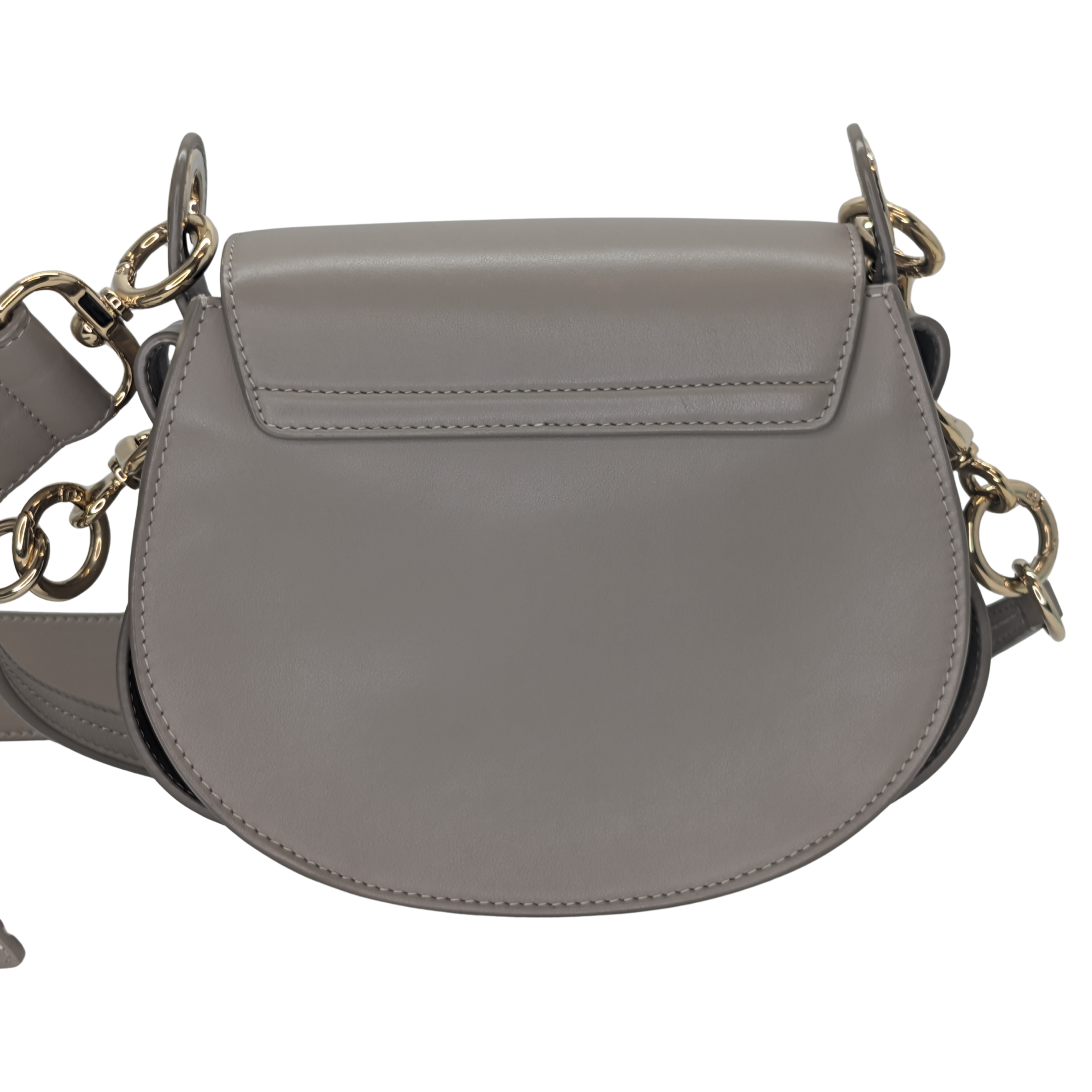 Chloe 小号 Tess 包,粒面小牛皮,麻灰色