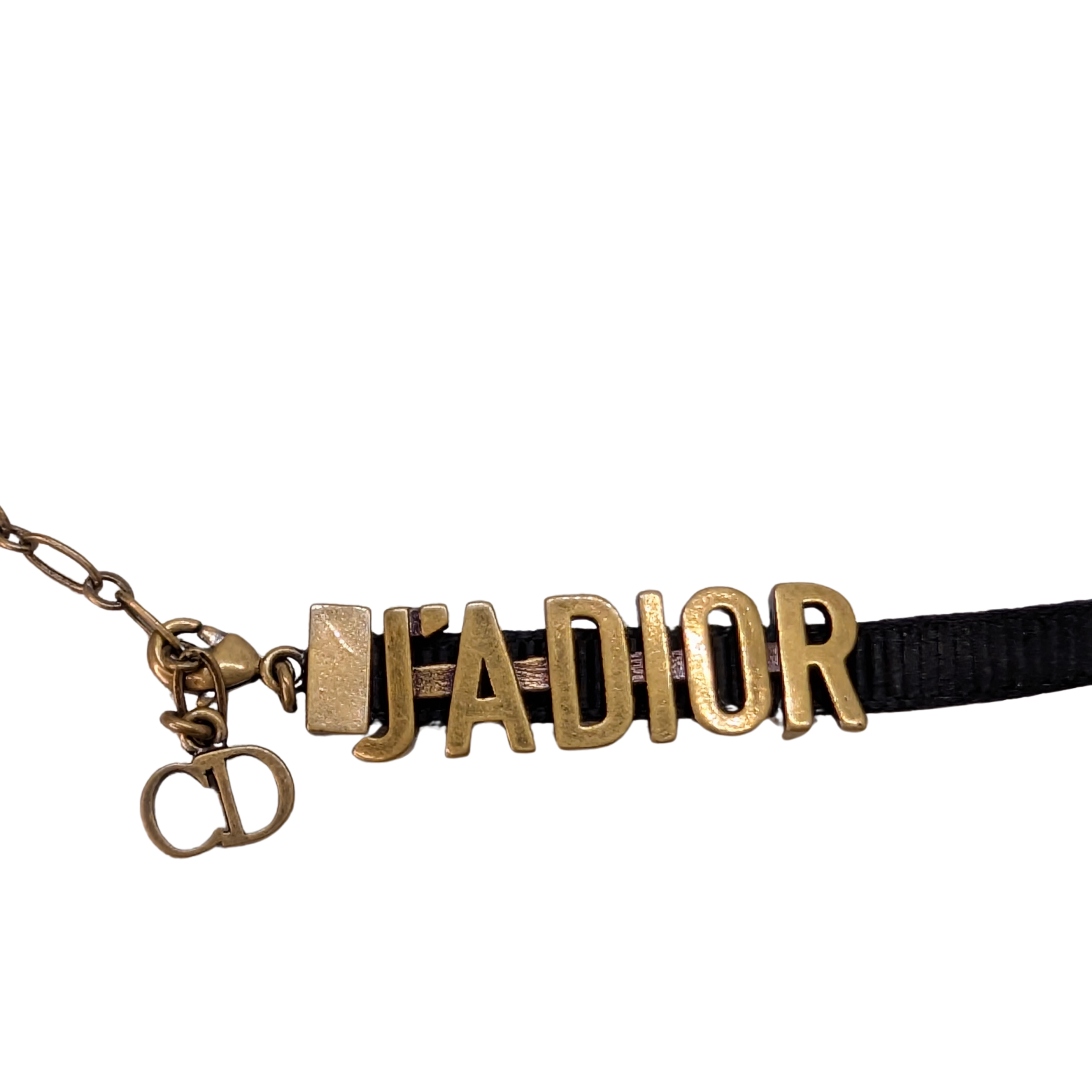 Christian Dior J'Adior 标志项圈项链 黑色