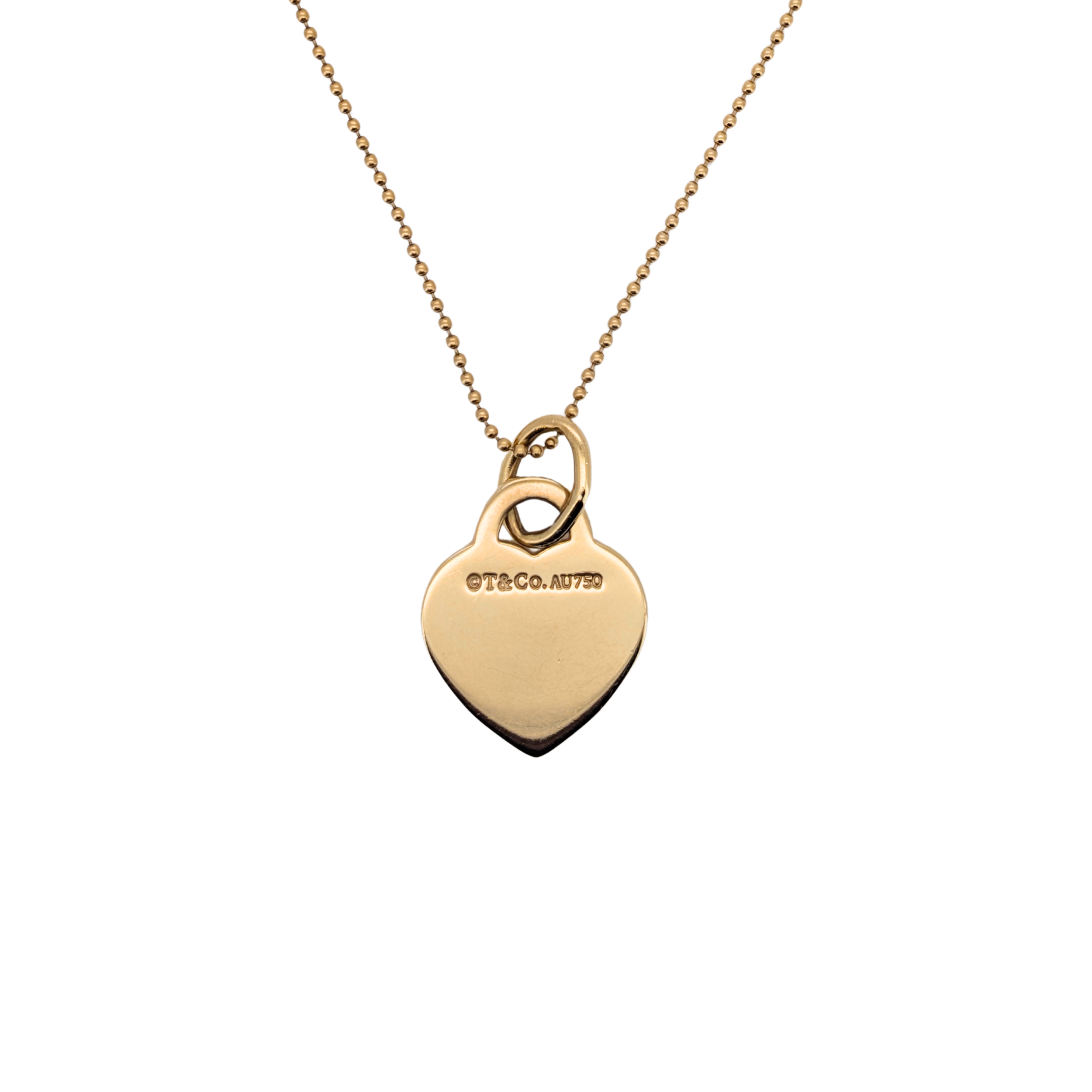 Tiffany & Co. Return to Tiffany心形吊牌项链(小号),18K金