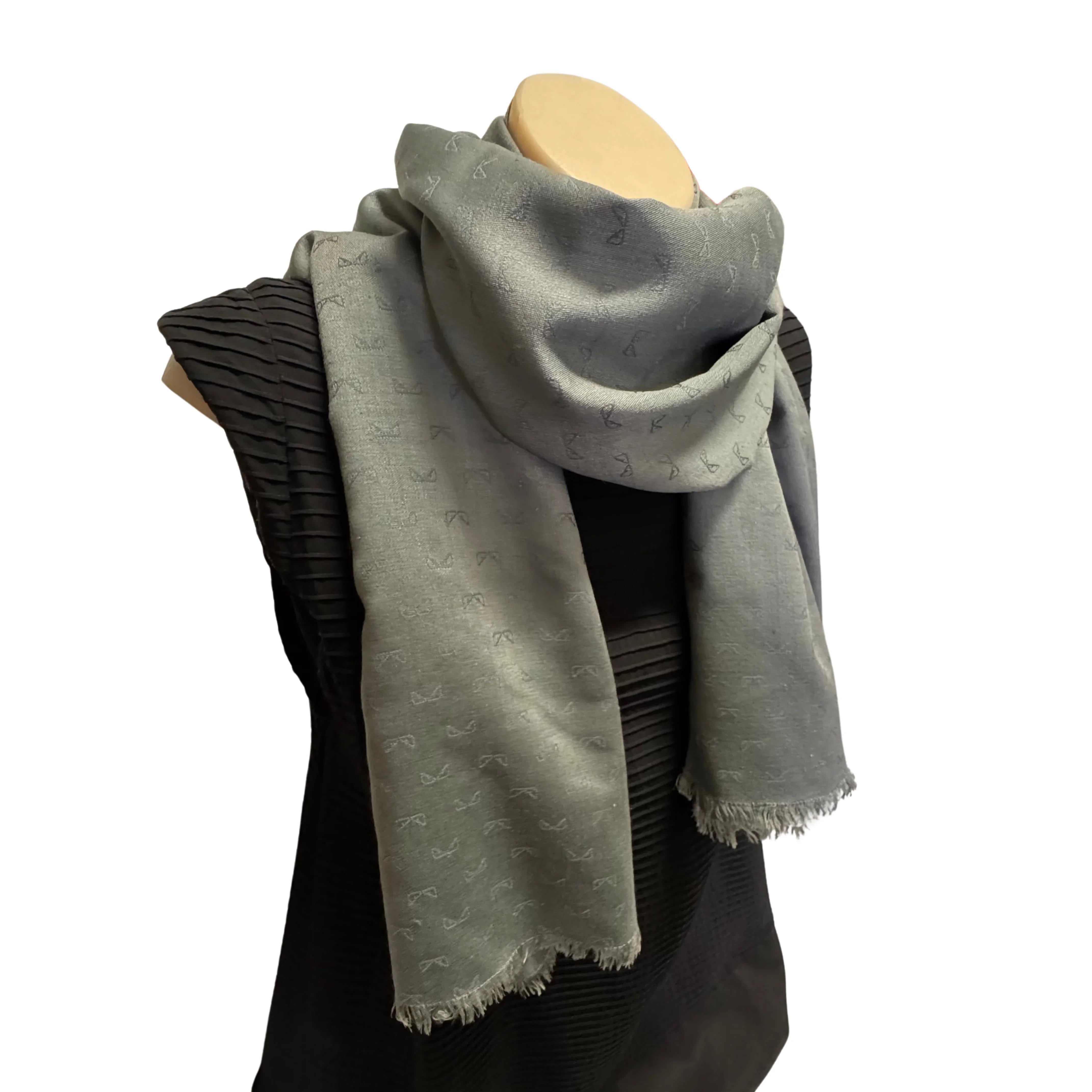 Grey Fendi shawl Monster Pattern - Lost Designer