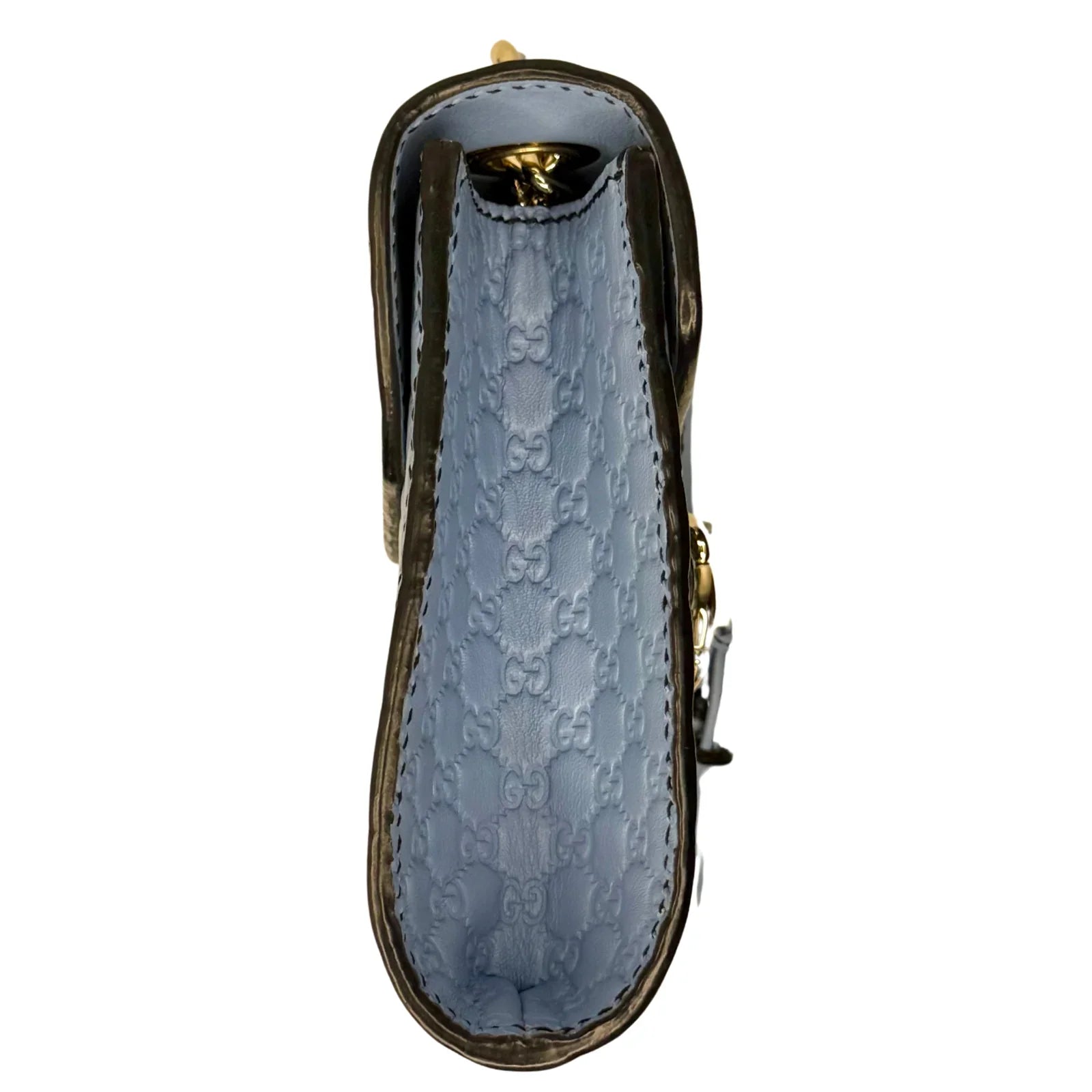 Gucci Microguccissima Mini Emily Chain Shoulder Bag – Light Blue - Lost Designer