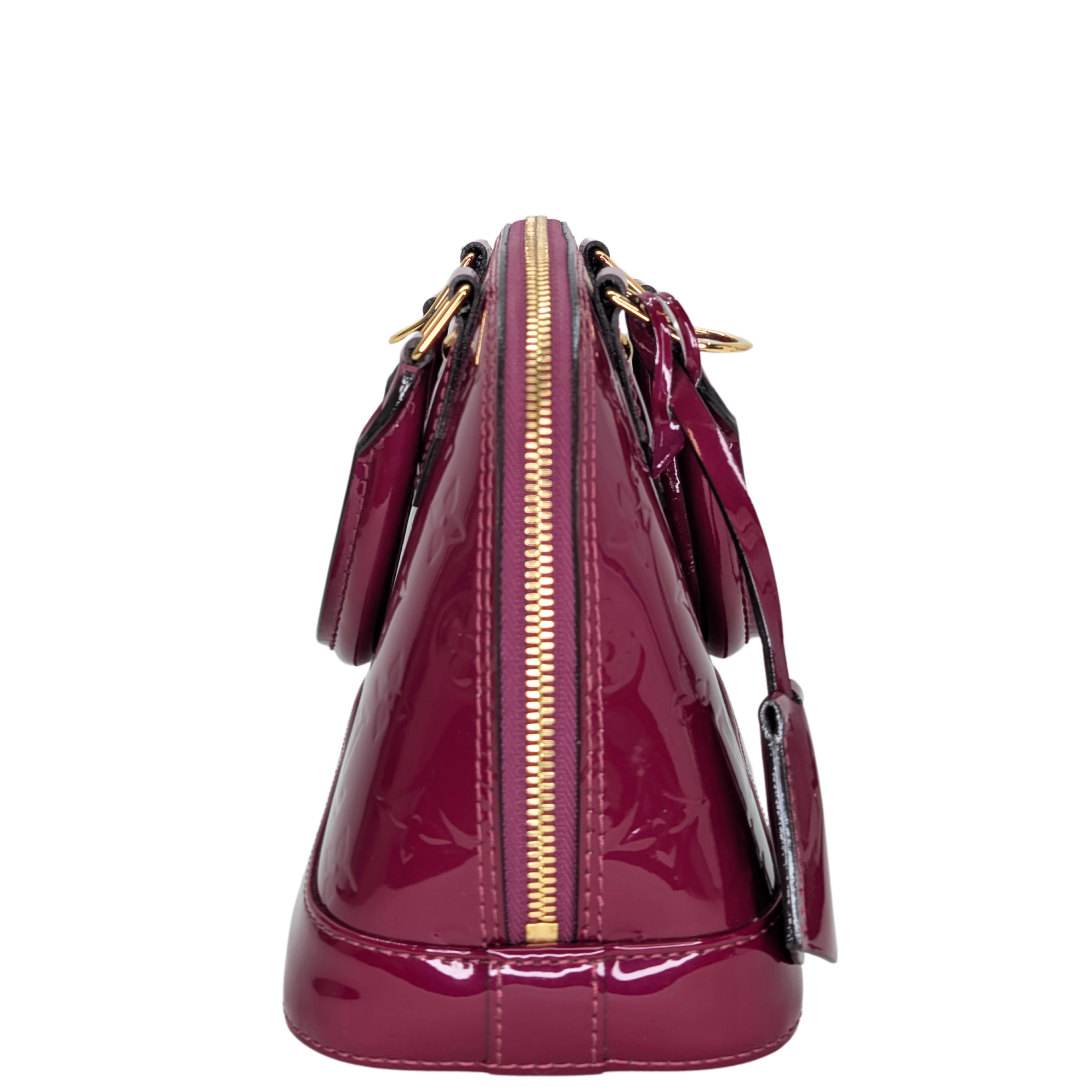 路易威登Alma BB Monogram Vernis紫色