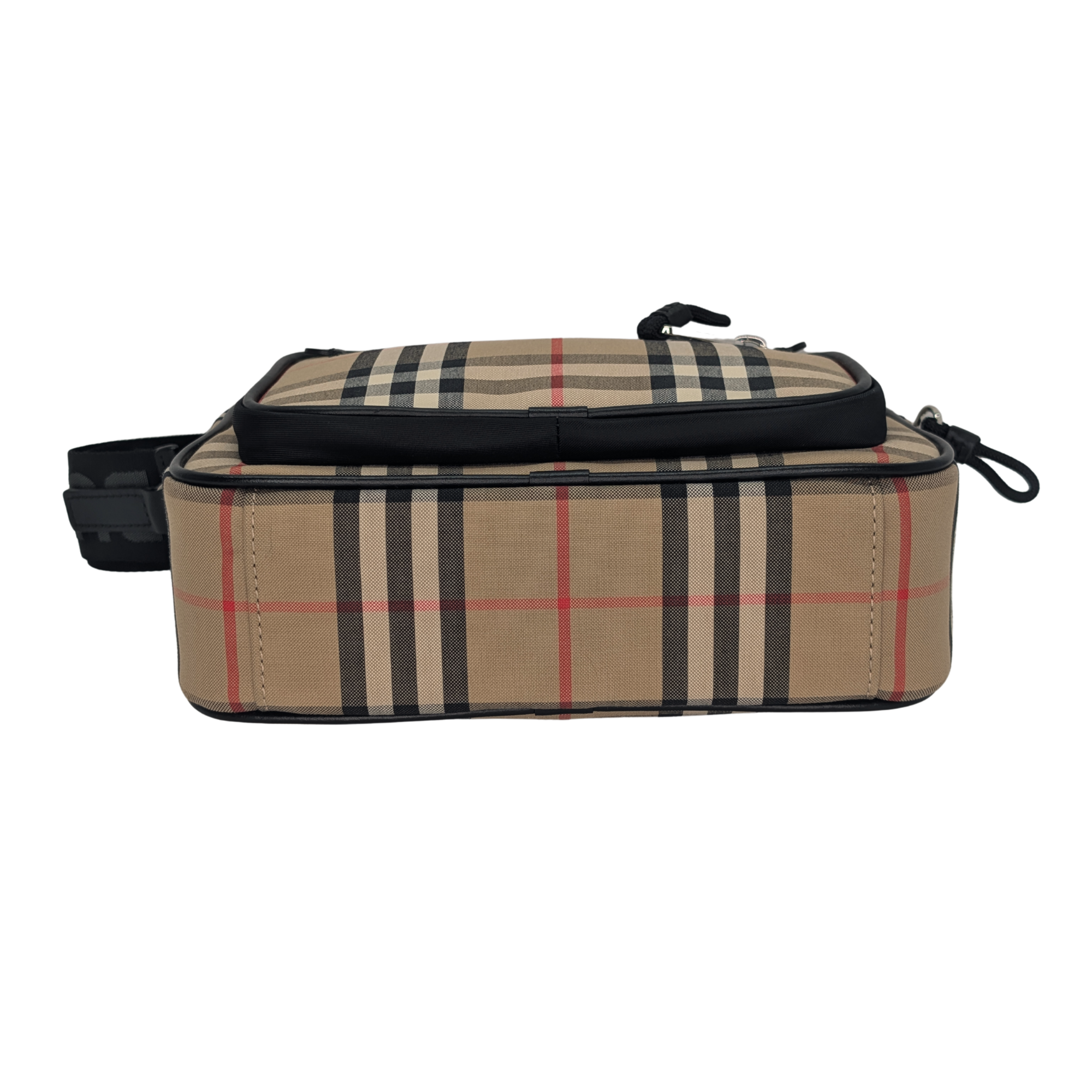Burberry 米色复古格纹斜挎包